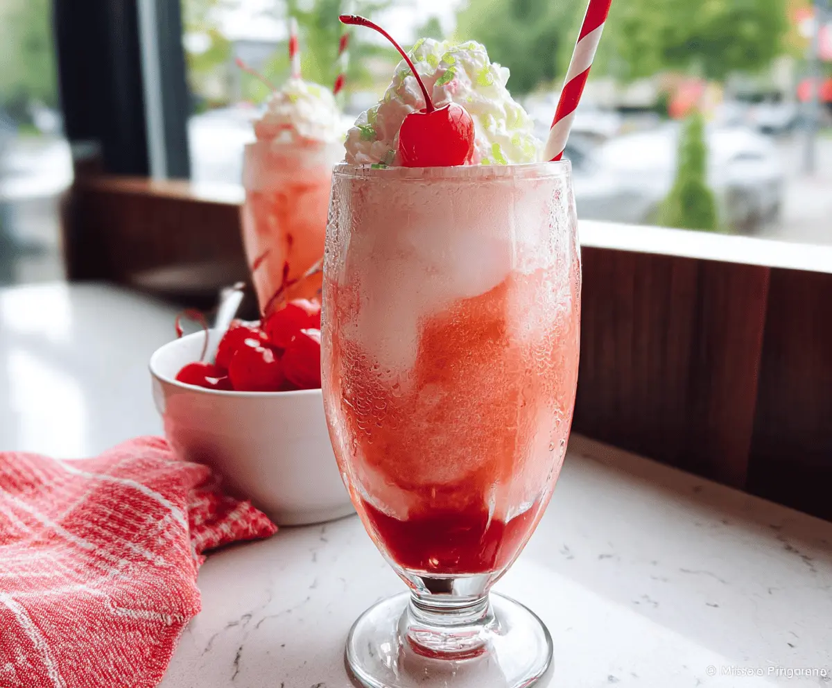 Easy Shirley Temple Ice Cream Float Recipe