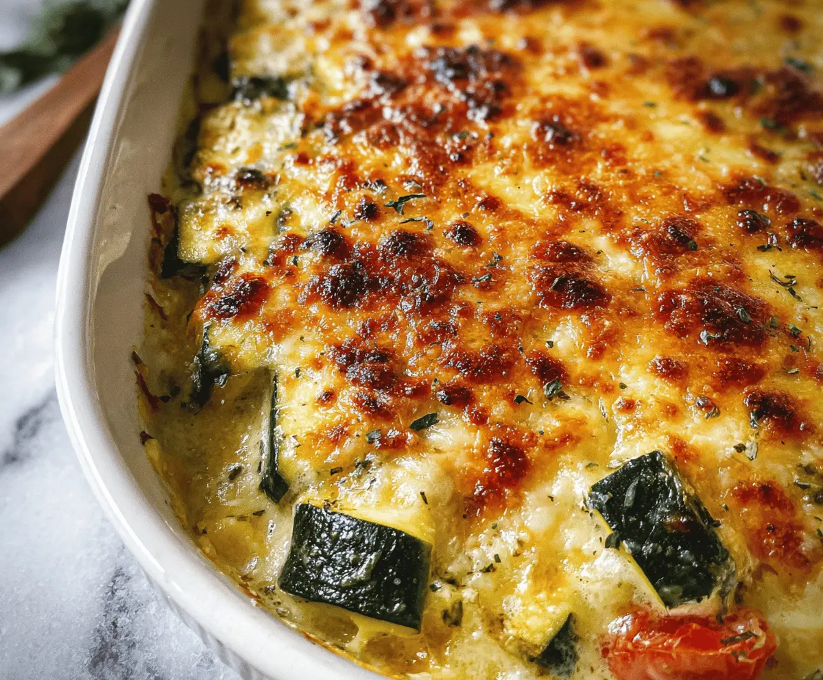 Easy Baked Zucchini and Cheesy Delight