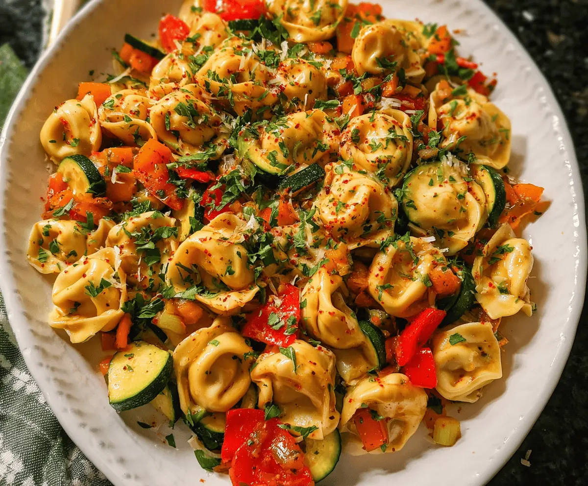 Easy Tortellini with Sautéed Vegetables Recipe