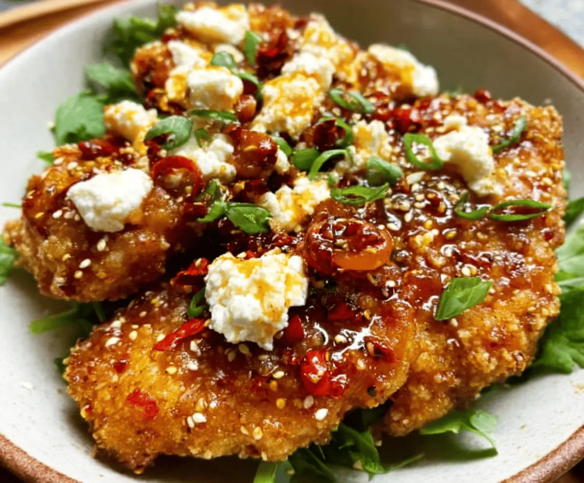 Crispy Hot Honey Feta Chicken Recipe