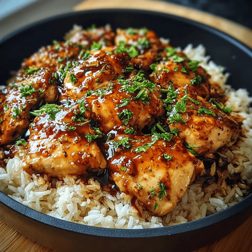 Easy One-Pan Honey BBQ Chicken and Rice