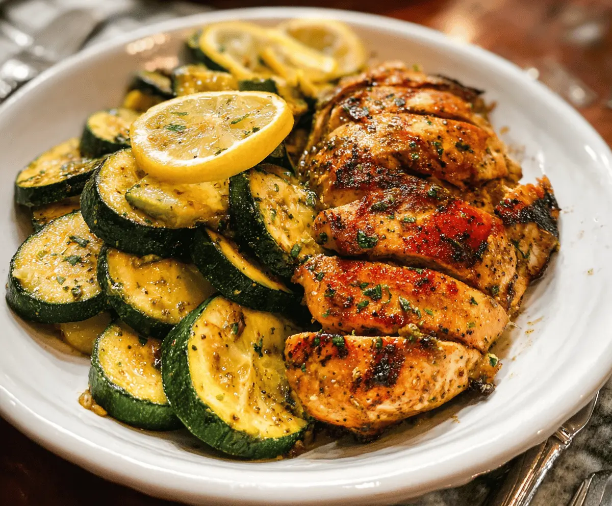 Easy Asado Chicken with Sauteed Lemon Zucchini