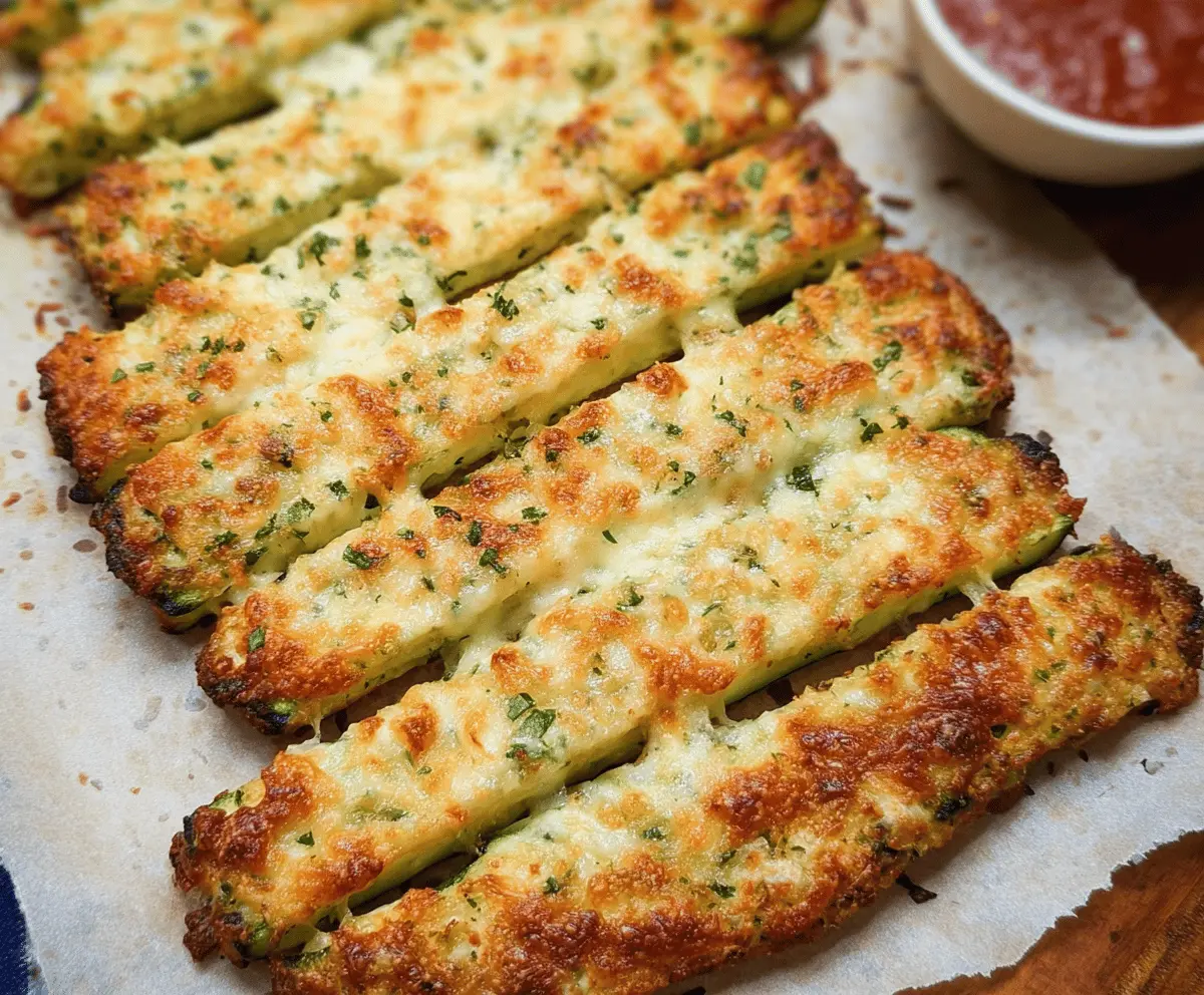Easy Cheesy Zucchini Breadsticks Recipe