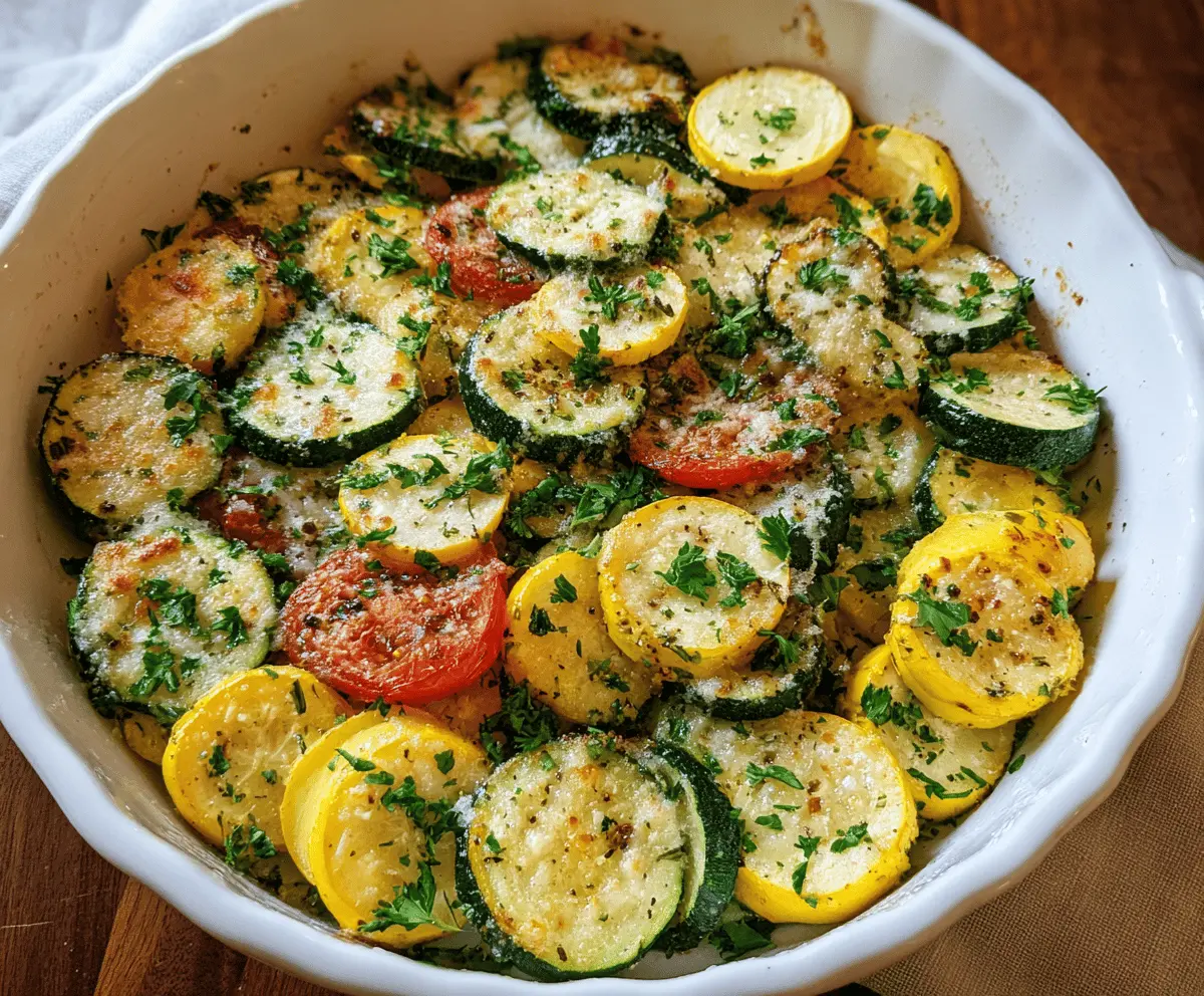 Easy Garlic Parmesan Zucchini and Squash Medley