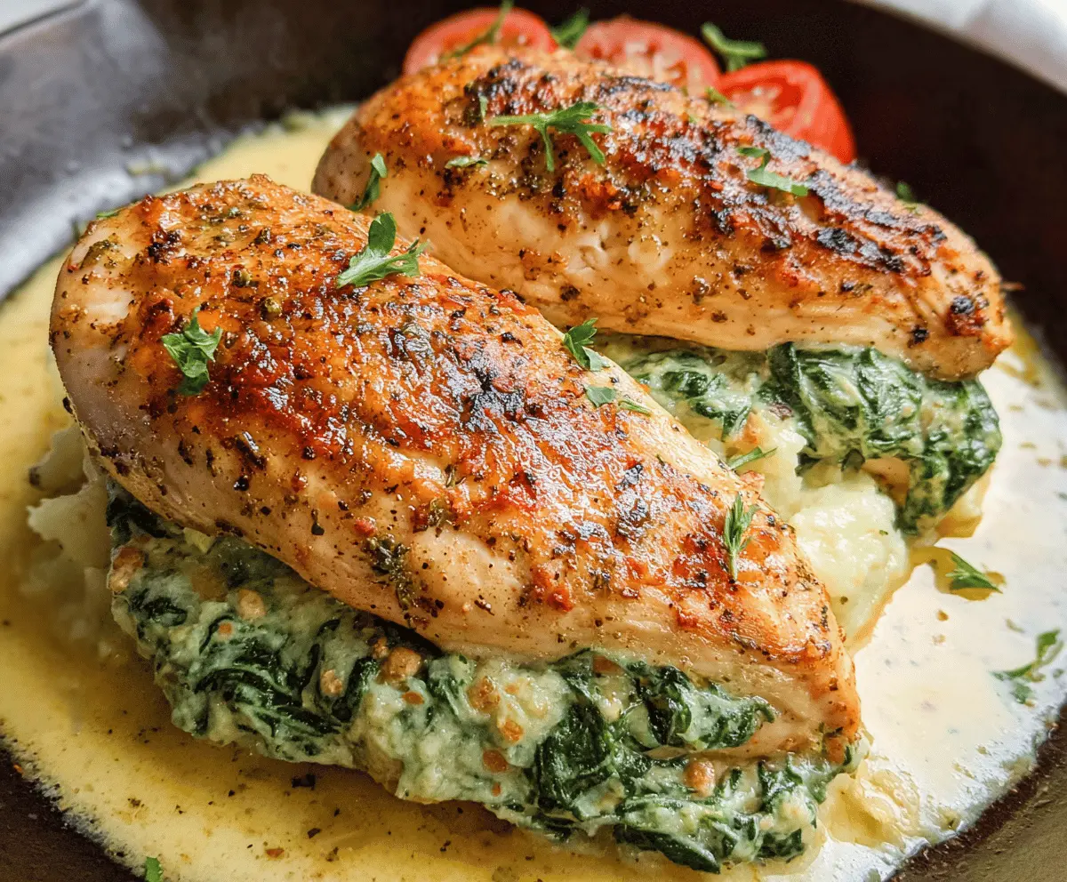 Easy Spinach Stuffed Chicken Breasts Recipe
