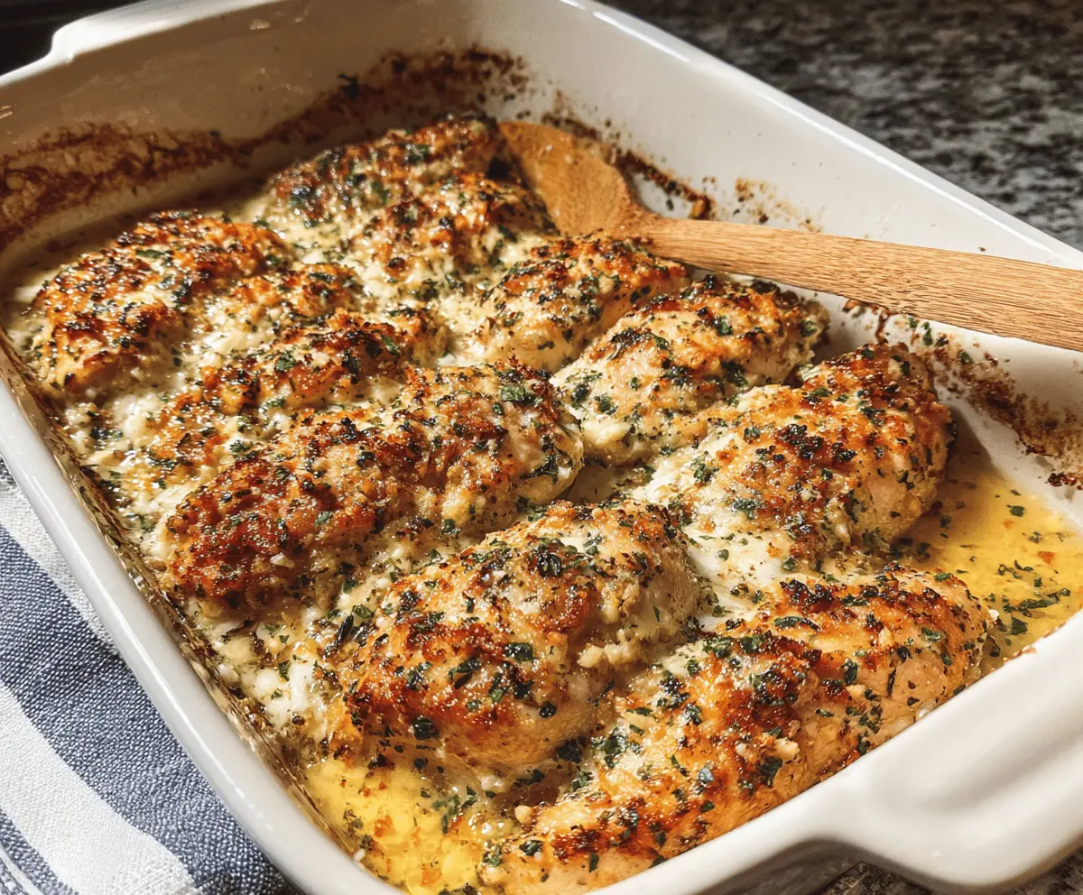 Easy Garlic Parmesan Chicken Bake Recipe