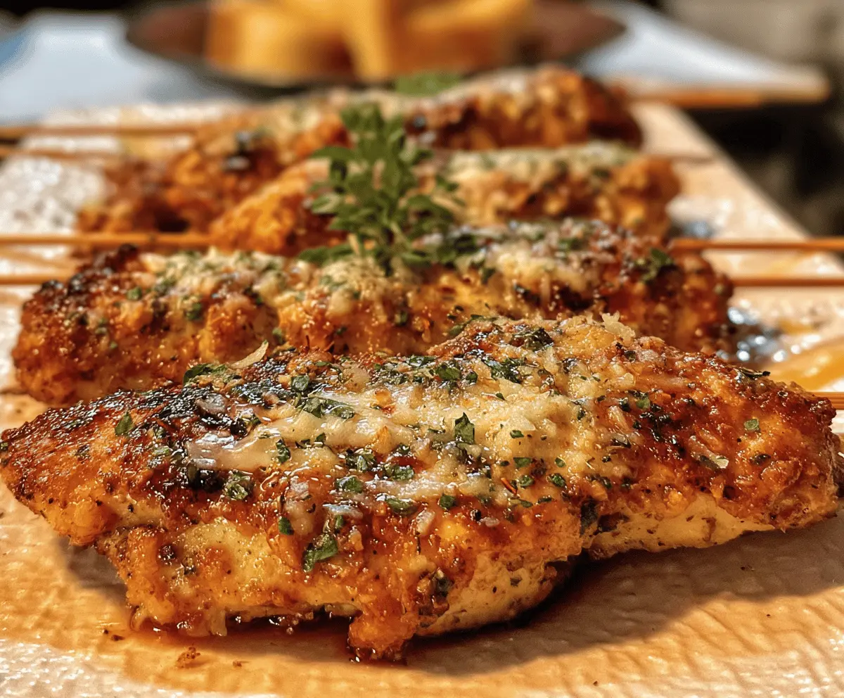 Garlic Parmesan Chicken Blackstone Style