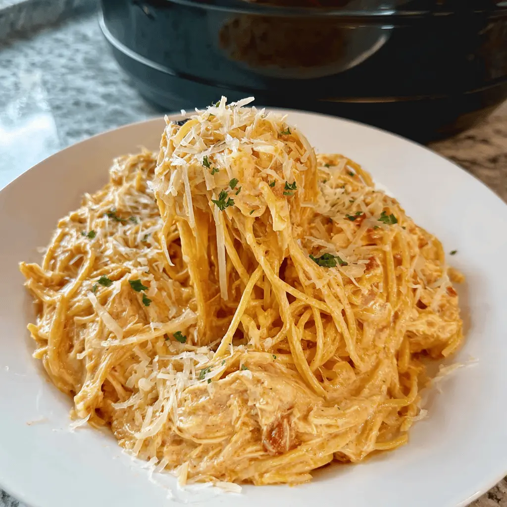 Easy Crockpot Chicken Spaghetti Recipe to Try Tonight