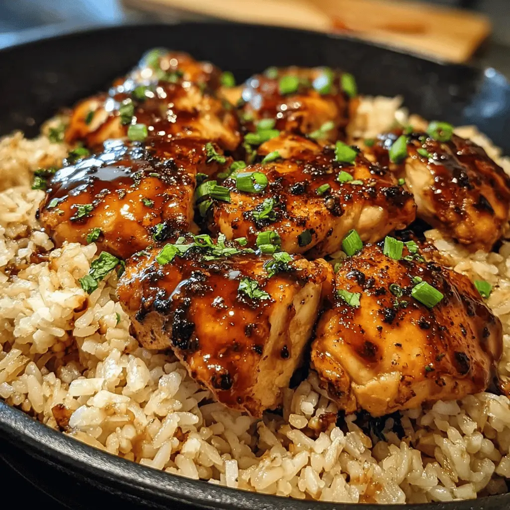 Easy One-Pan Honey BBQ Chicken and Rice