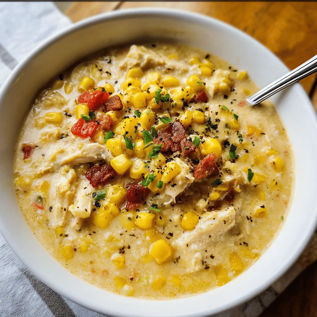 Easy Crockpot Chicken Corn Chowder Recipe