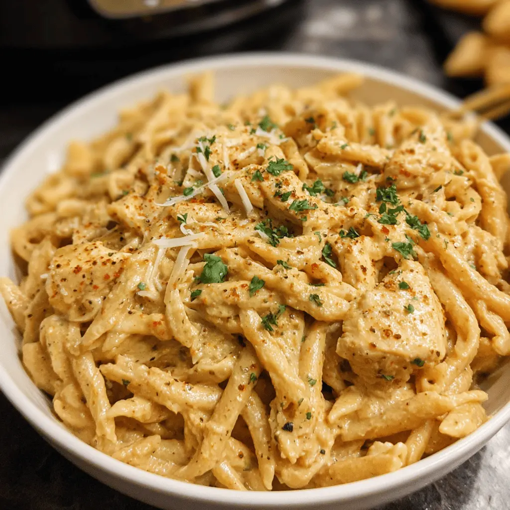 Easy Crock Pot Cajun Chicken Pasta Recipe