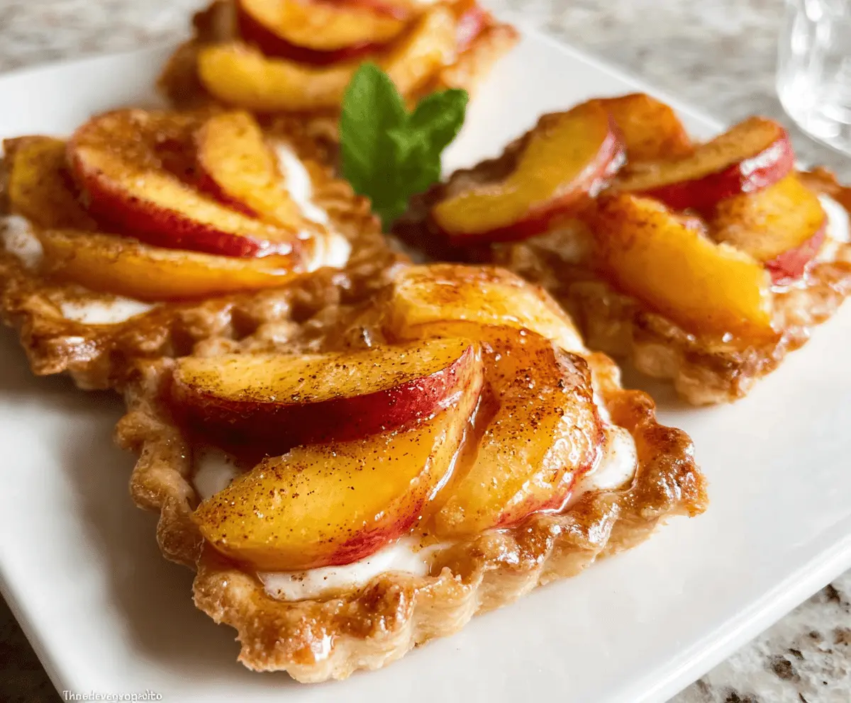 Easy Mini Peach and Cream Cheese Tarts Recipe