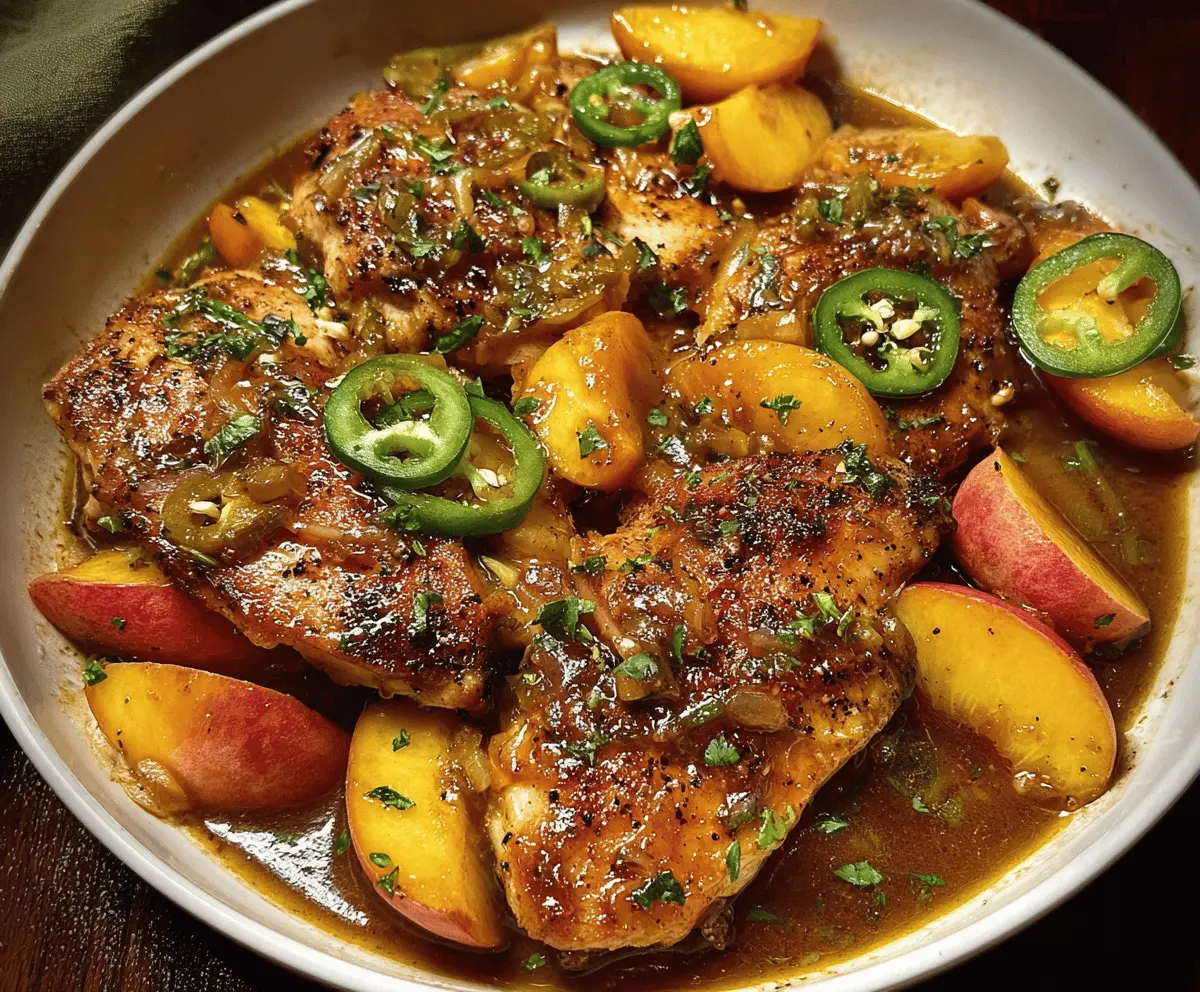 Spicy Jalapeno Peach Chicken Recipe