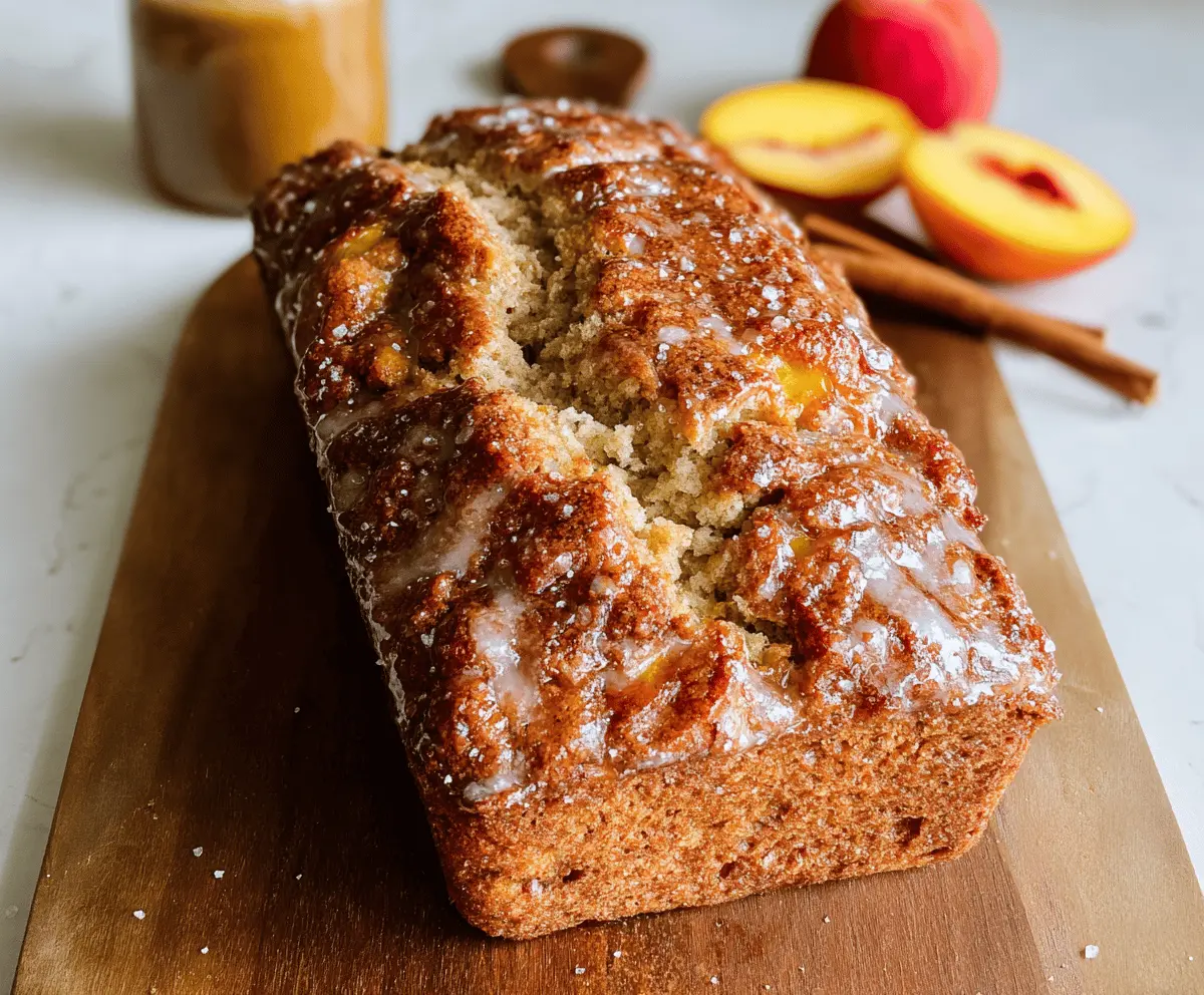 Easy Cinnamon Peach Bread Recipe for Breakfast