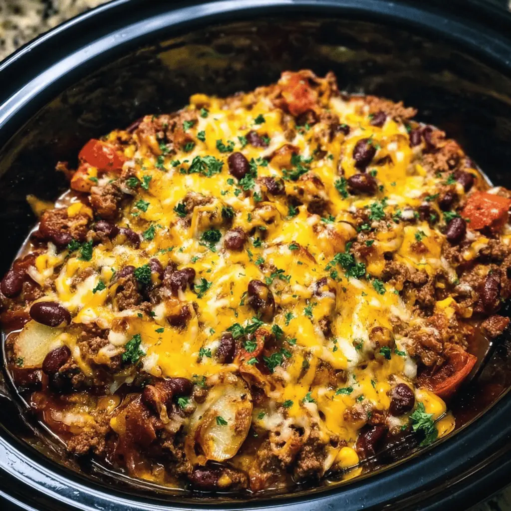 Easy Slow Cooker Cowboy Casserole Recipe