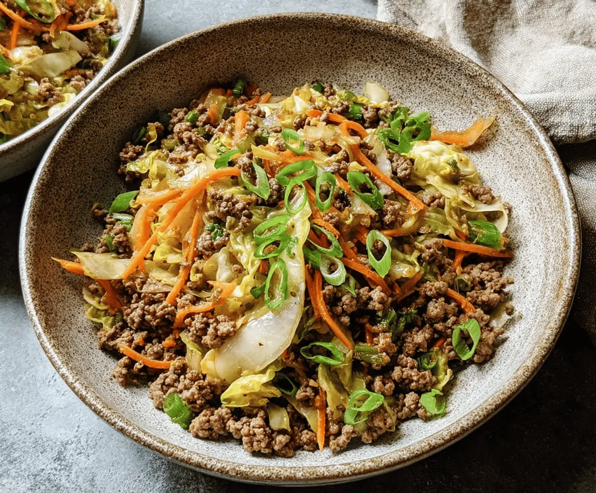 Easy Low-Carb Mongolian Beef and Cabbage Recipe