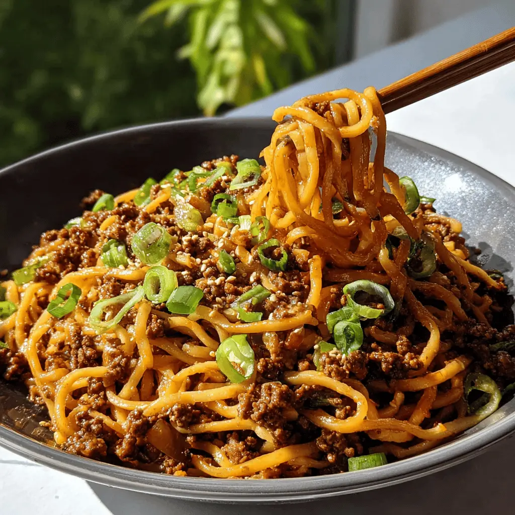 Easy Mongolian Beef Noodles Recipe