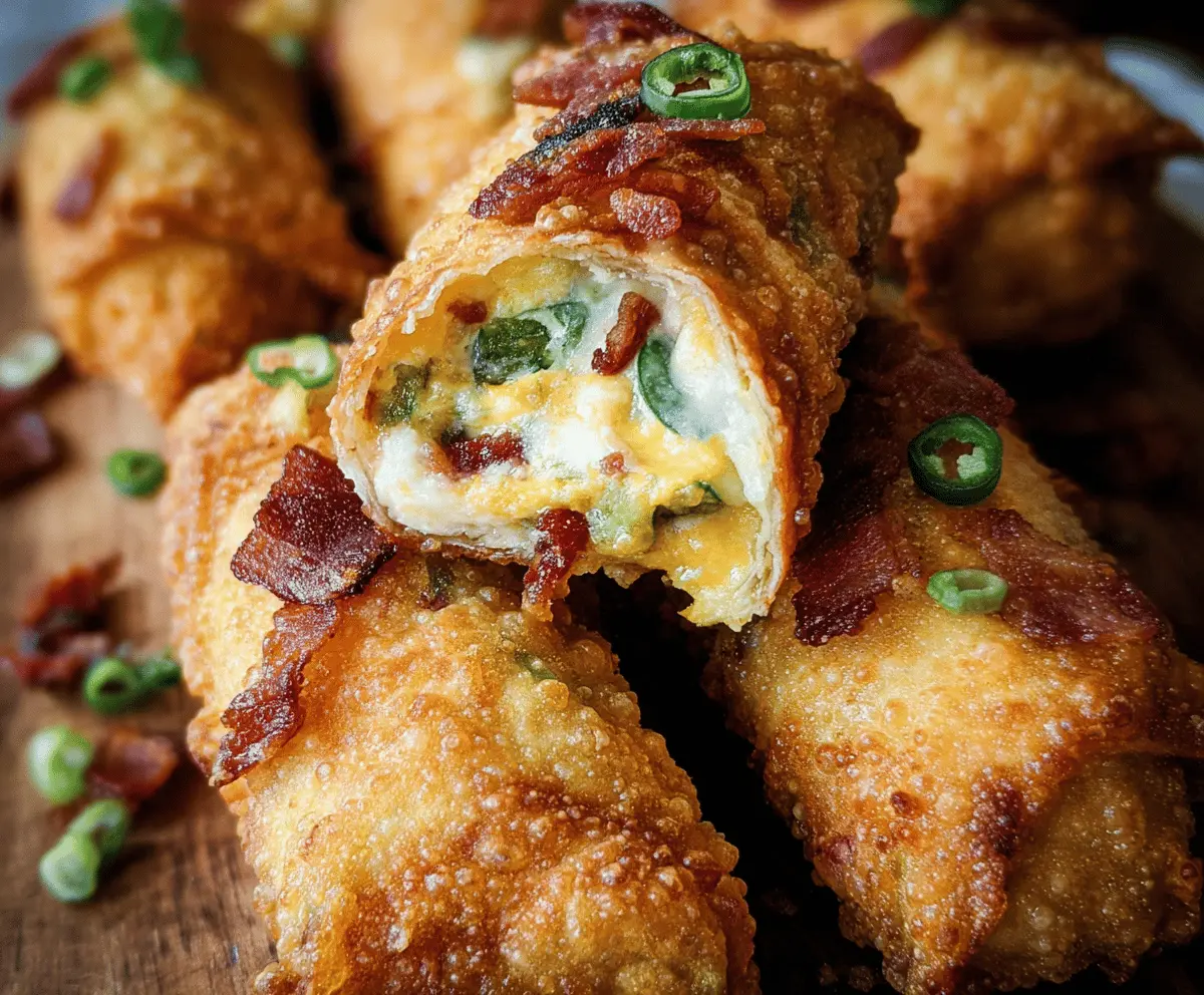 Crispy Bacon Jalapeño Popper Eggrolls Recipe