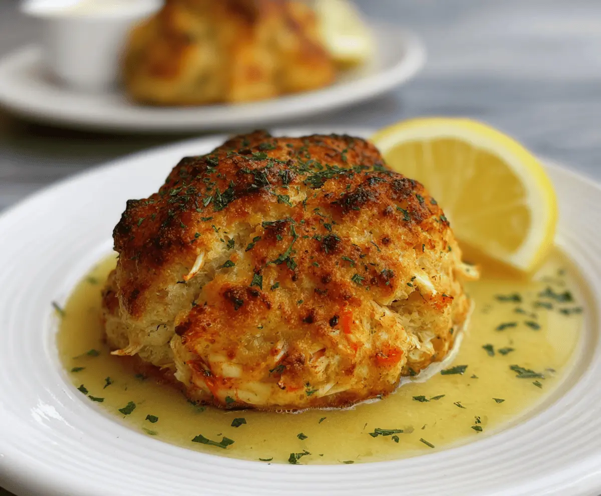 Crab Stuffed Cheddar Bay Biscuits with Lemon Butter