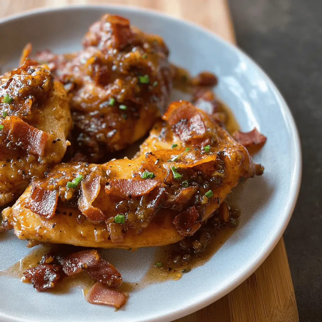 Maple Garlic Bacon Chicken Recipe with Crispy Flavor