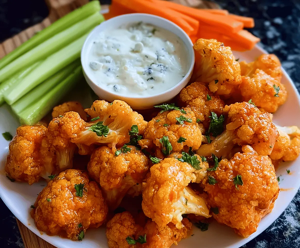 Crispy Air Fryer Buffalo Cauliflower Recipe