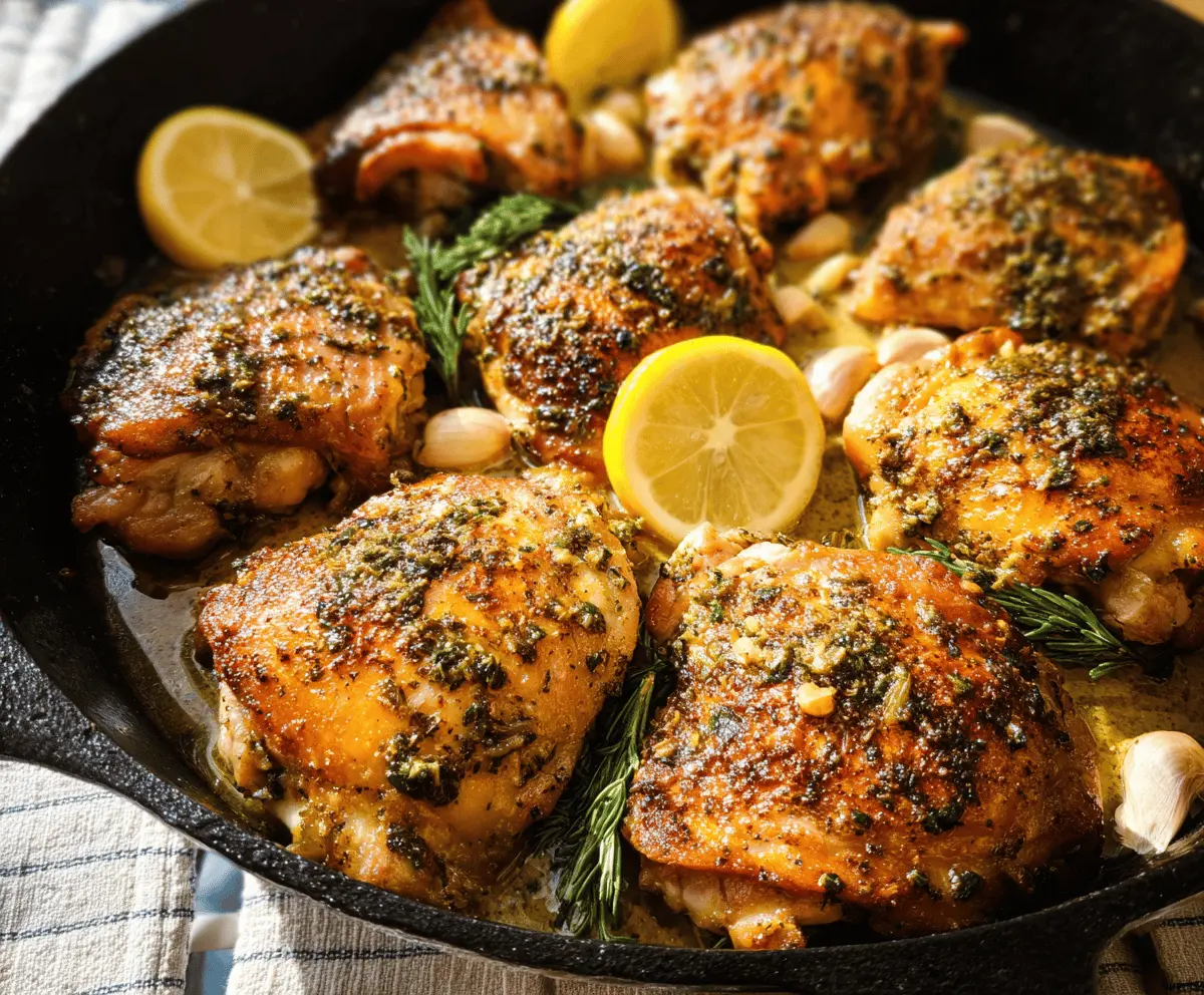 Easy Garlic Lemon Chicken Thighs Recipe