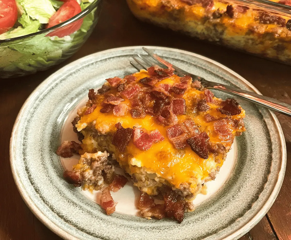 Easy Low-Carb Bacon Cheeseburger Casserole Recipe