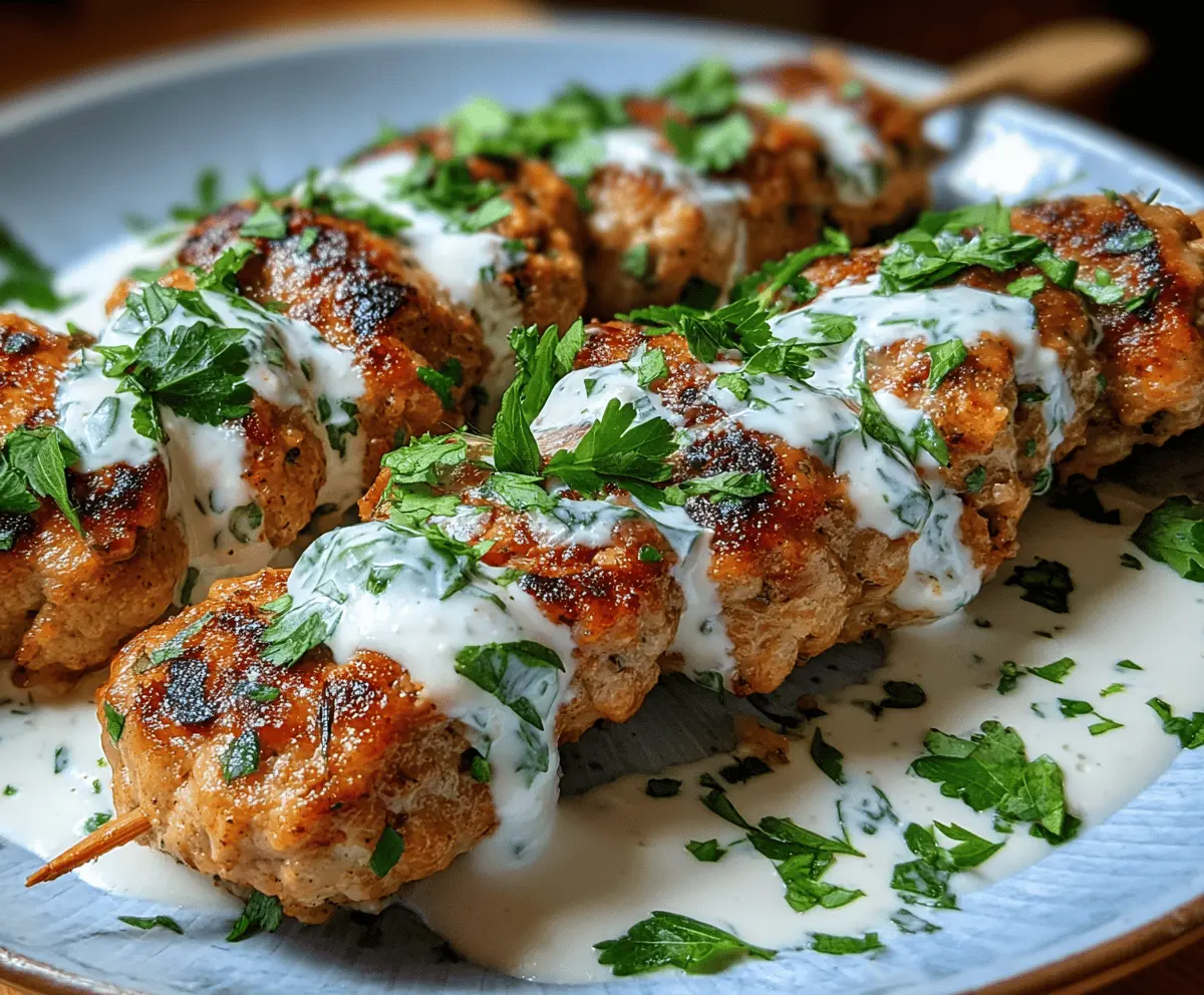 Creamy Garlic Yogurt Chicken Kofta Recipe