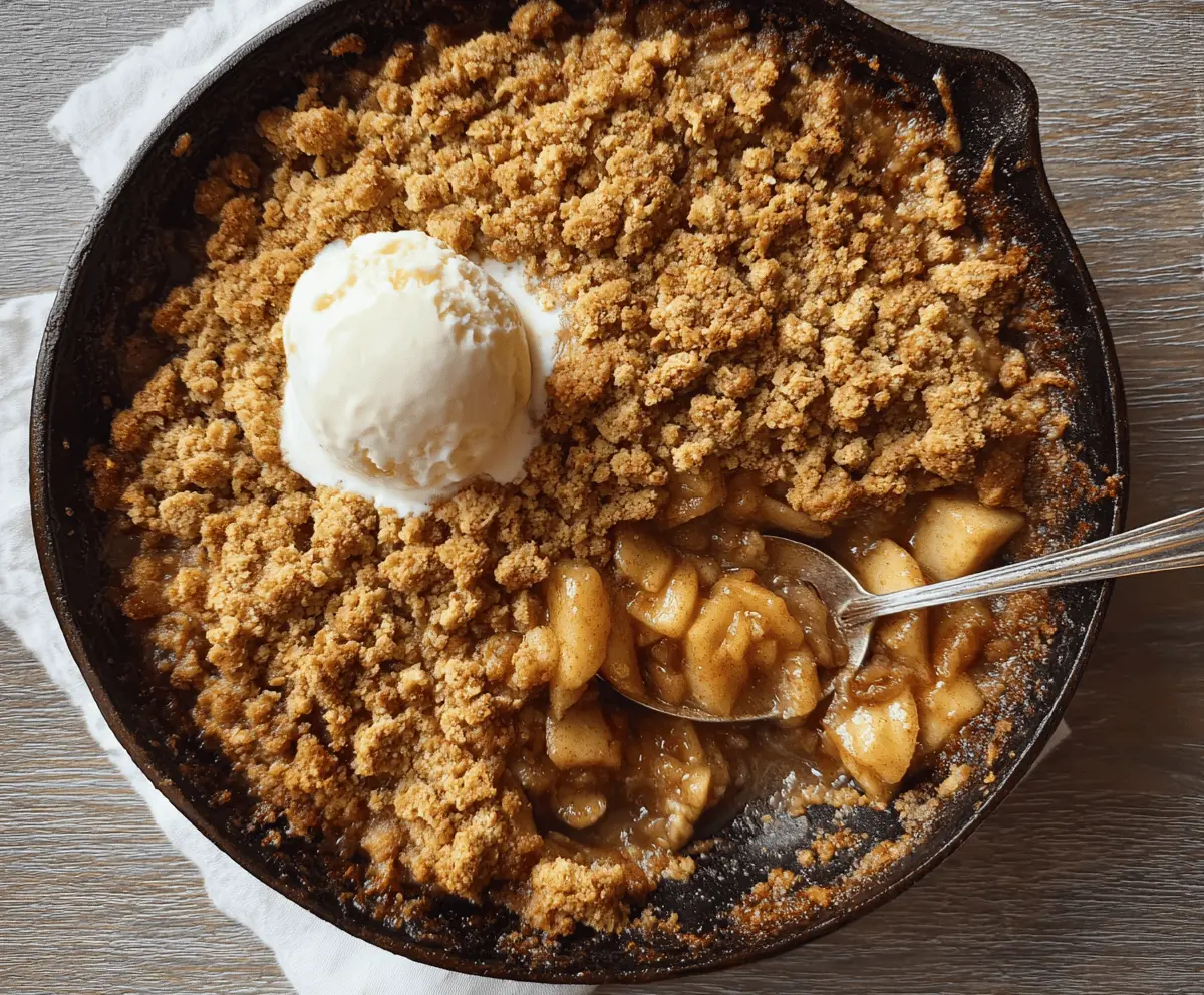 Delicious gluten-free apple crisp topped with crispy oat topping and fresh apple slices on a rustic plate, perfect for a cozy dessert