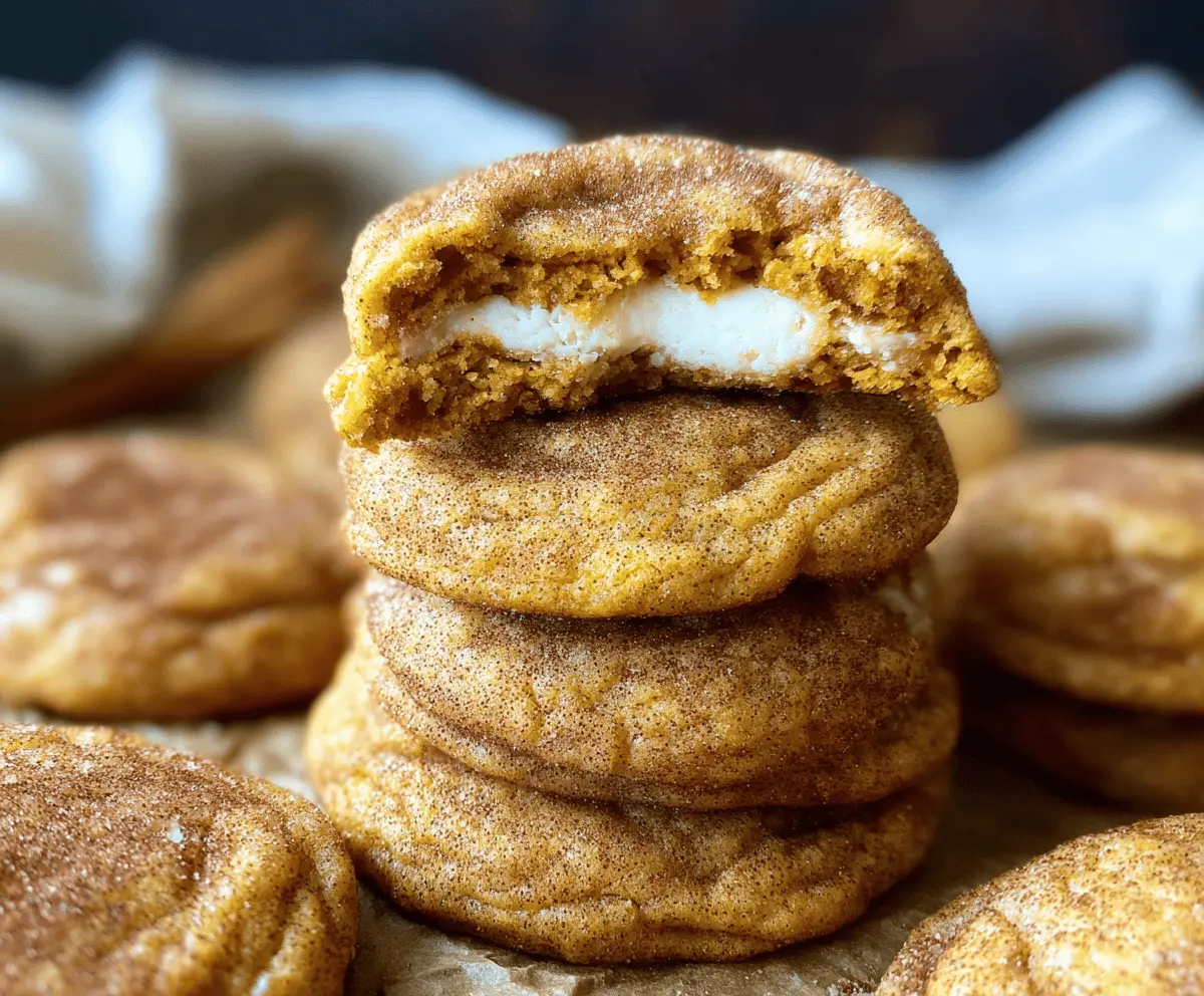 Creamy pumpkin cheesecake layered with cinnamon-sugar snickerdoodle cookies, perfect for fall desserts.