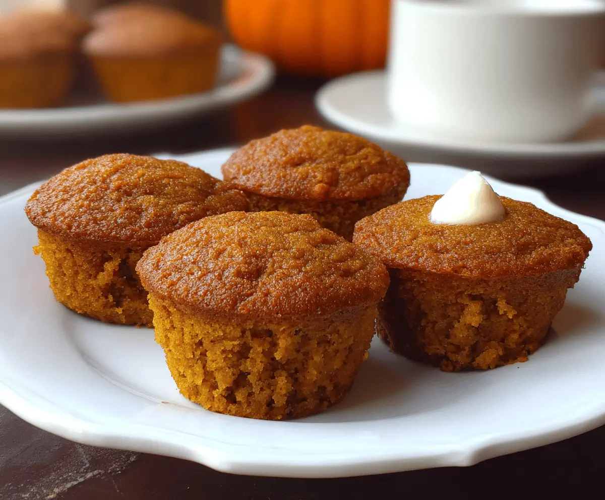 Delicious homemade pumpkin pie muffins topped with whipped cream and cinnamon, perfect for fall desserts.