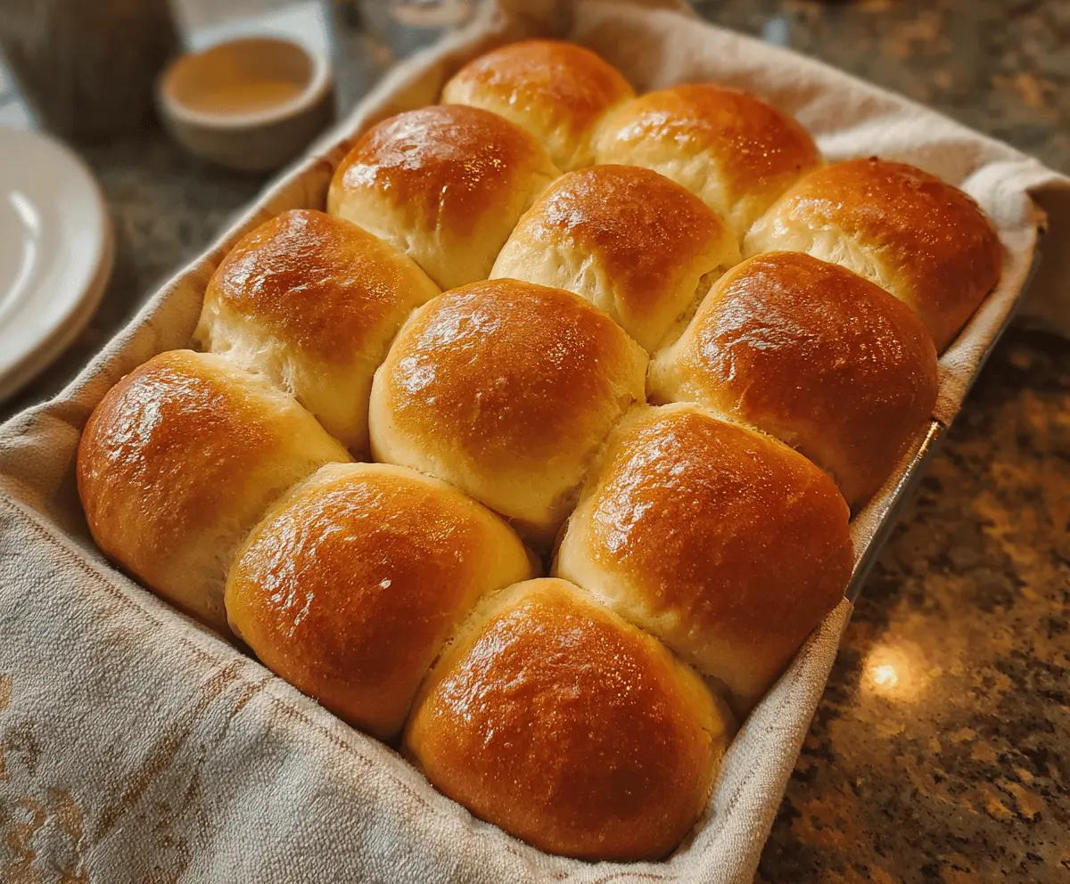 Golden Parker House dinner rolls fresh out of the oven, perfect for a hearty meal.