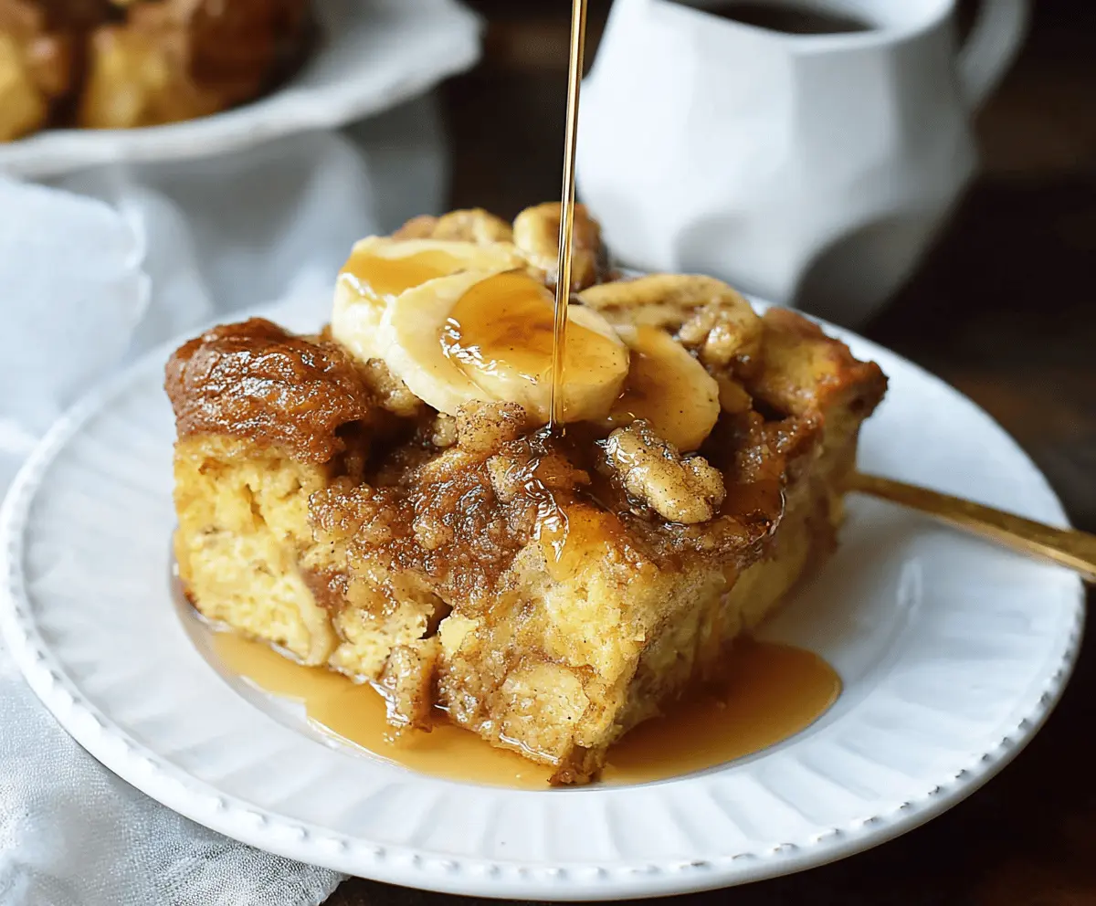 Delicious slow cooker French toast casserole topped with fresh berries and powdered sugar.