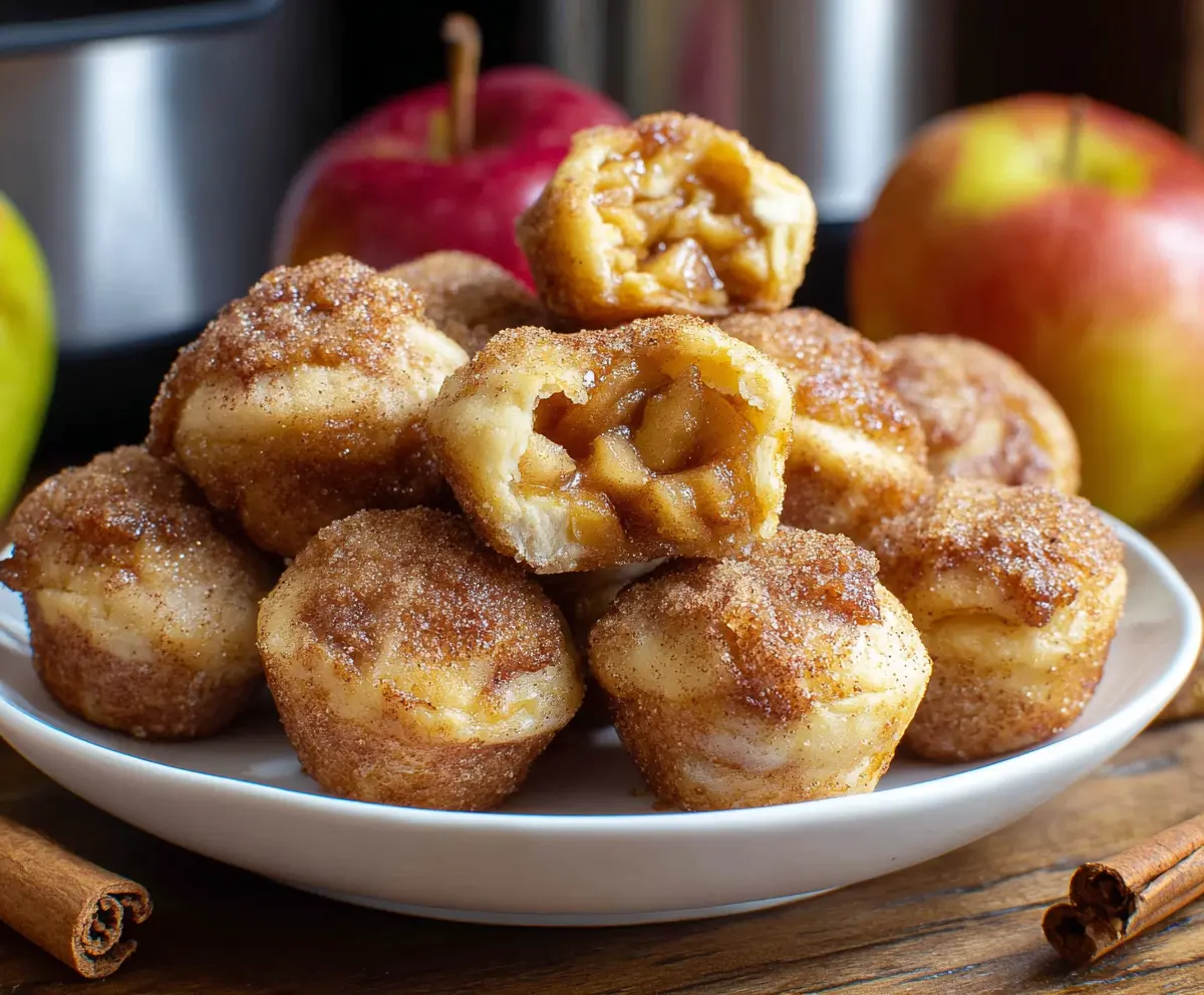 Delicious apple pie bites with golden flaky crust and sweet apple filling for a perfect dessert.