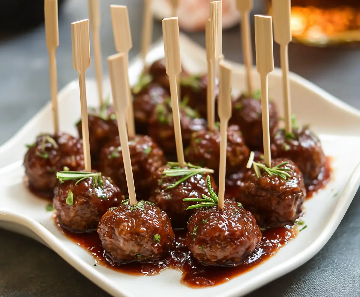 Delicious cocktail meatballs served on a platter, perfect for parties and appetizers