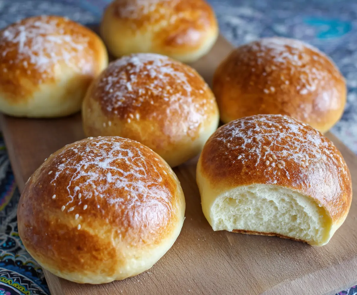 Delicious homemade cottage cheese buns fresh out of the oven, perfect for breakfast or snacks.