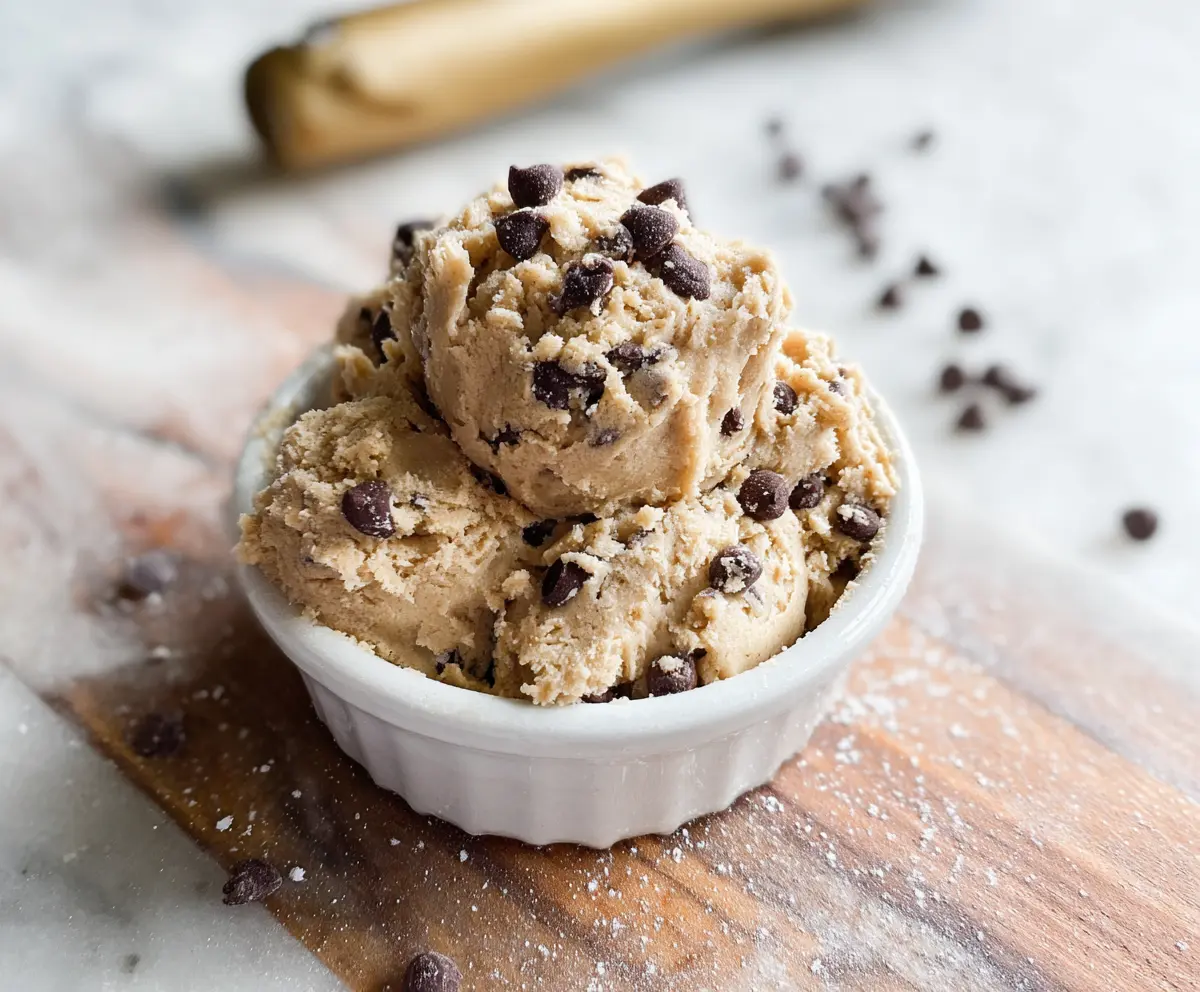 Creamy Greek Yogurt Cookie Dough served as a healthy, protein-packed snack or dessert.