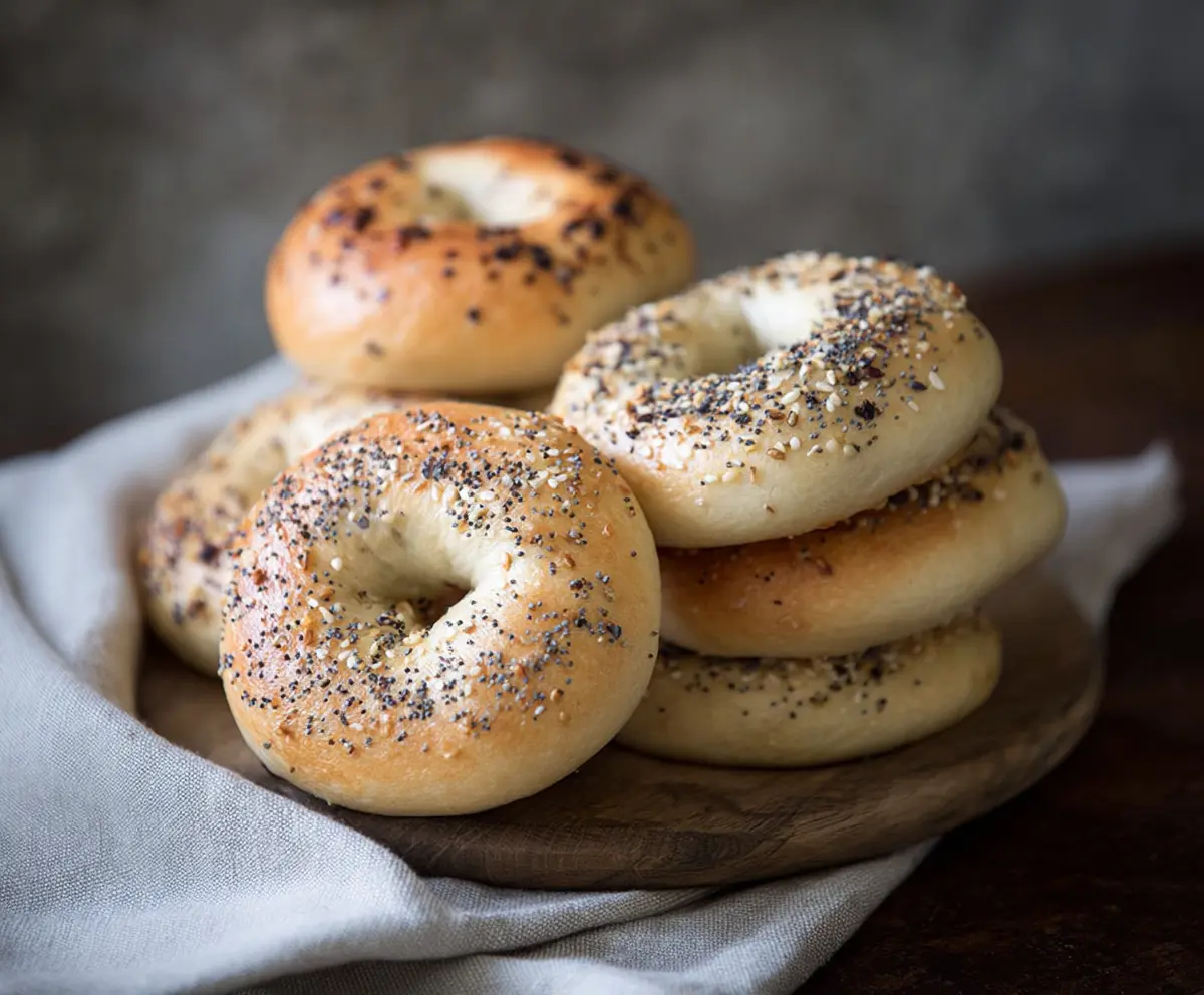 Easy 2 ingredient bagels made with just flour and yogurt, perfect for quick breakfast recipes.
