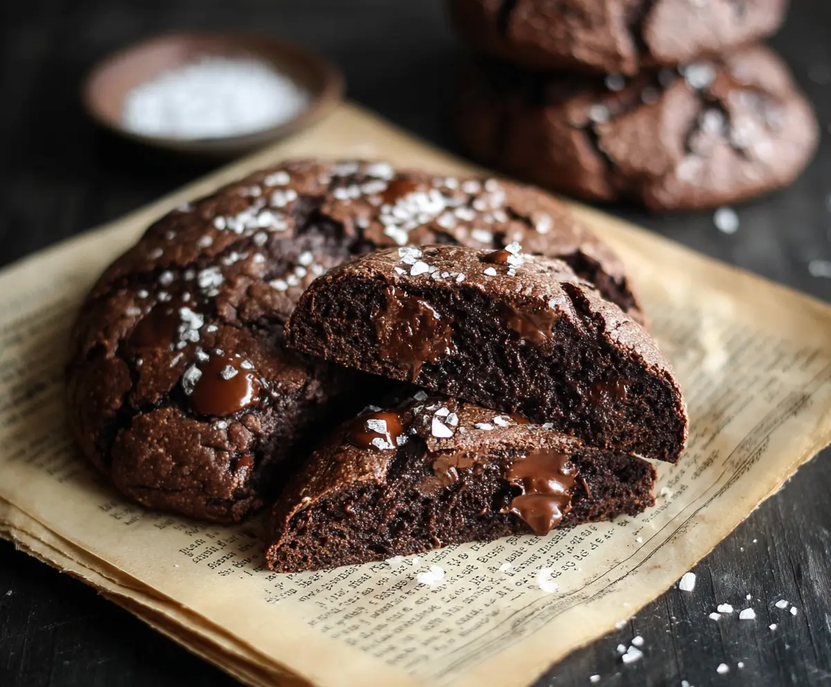 Delicious double chocolate chip sourdough discard bread on a rustic wooden table