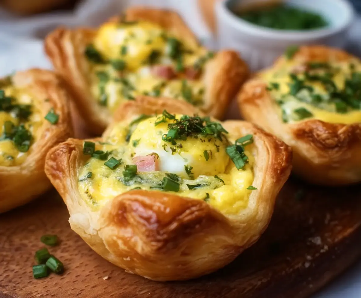 Delicious Easter Puff Pastry Quiche Cups filled with cheese and vegetables for a festive brunch.