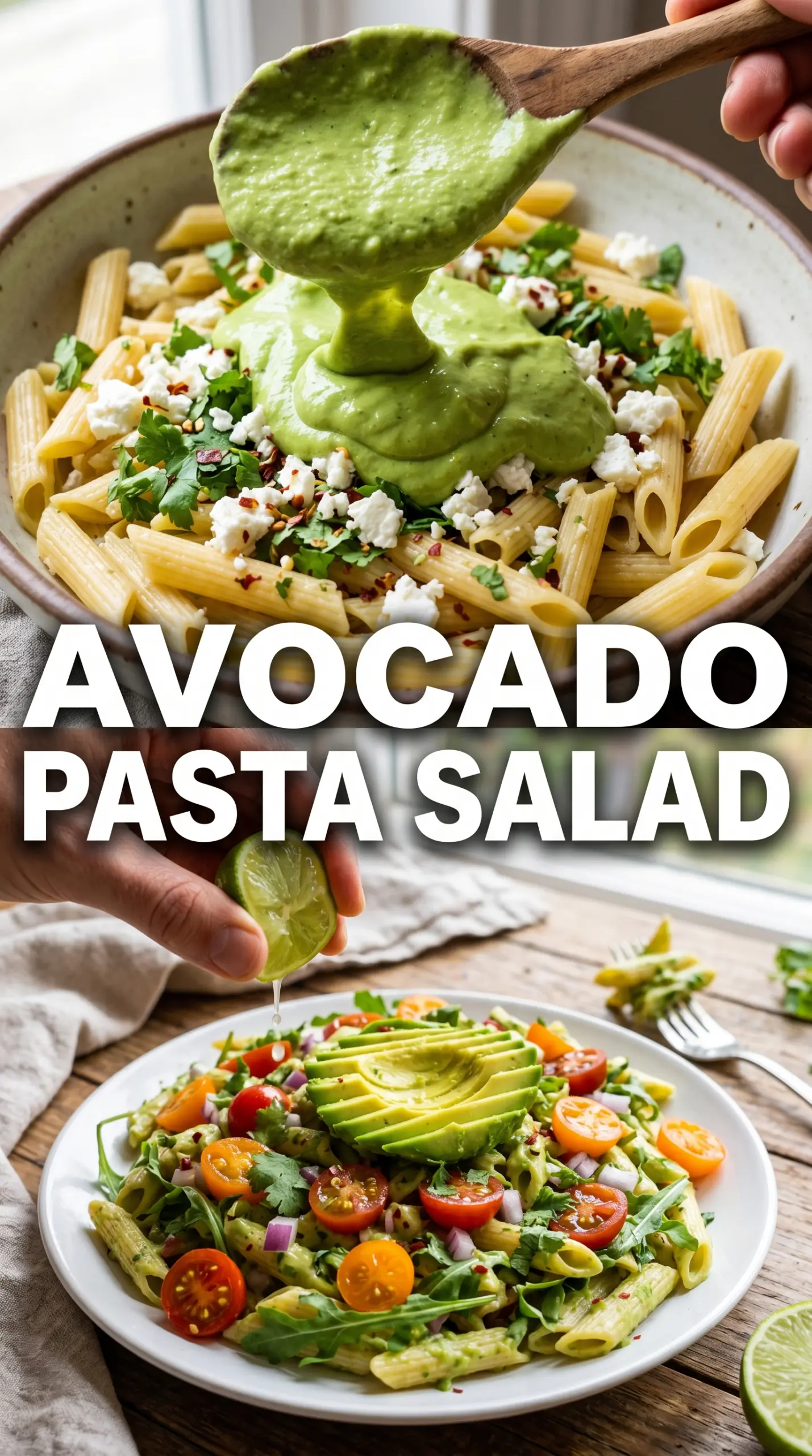 Avocado Pasta Salad creamy fresh