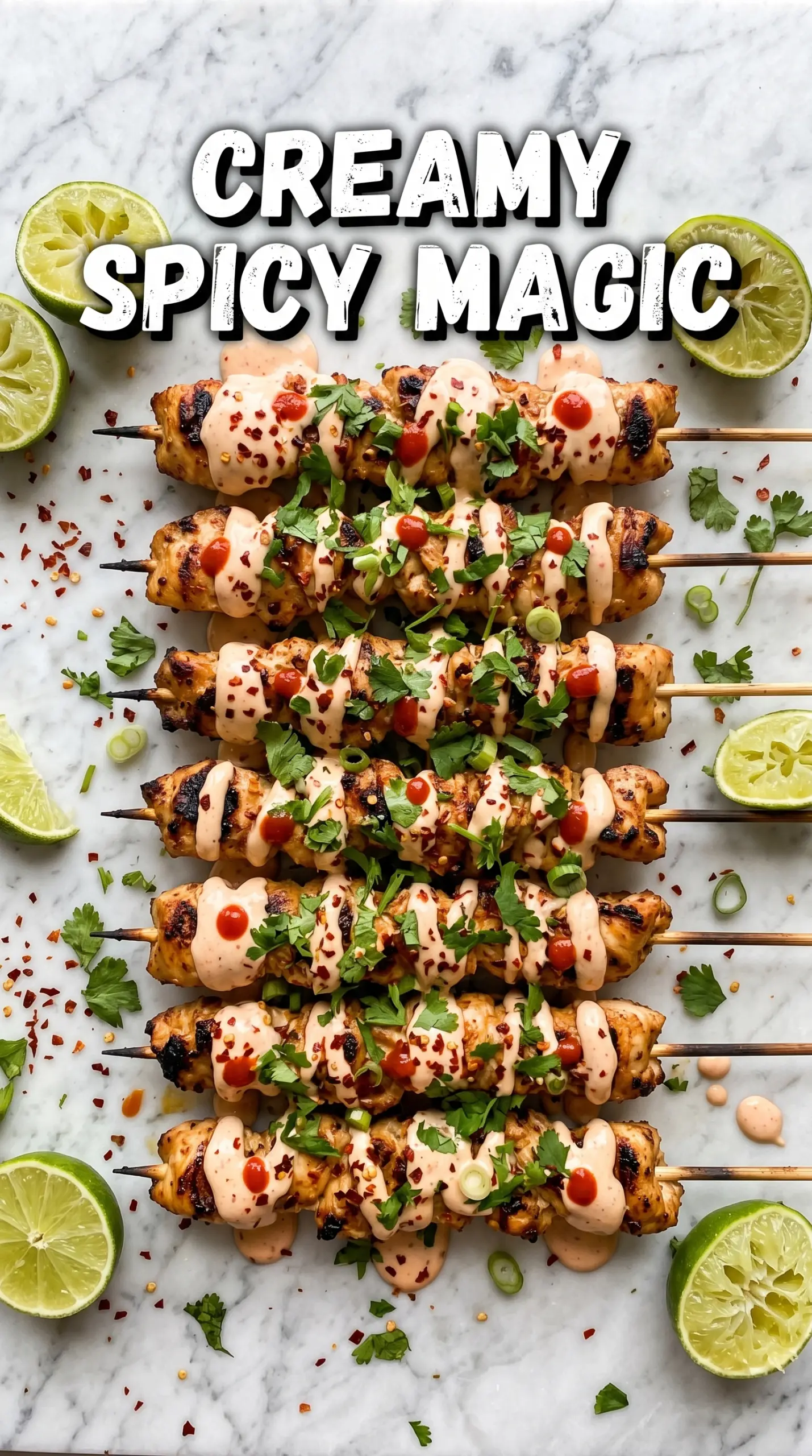 Bang Bang Chicken Skewers smoky creamy spicy