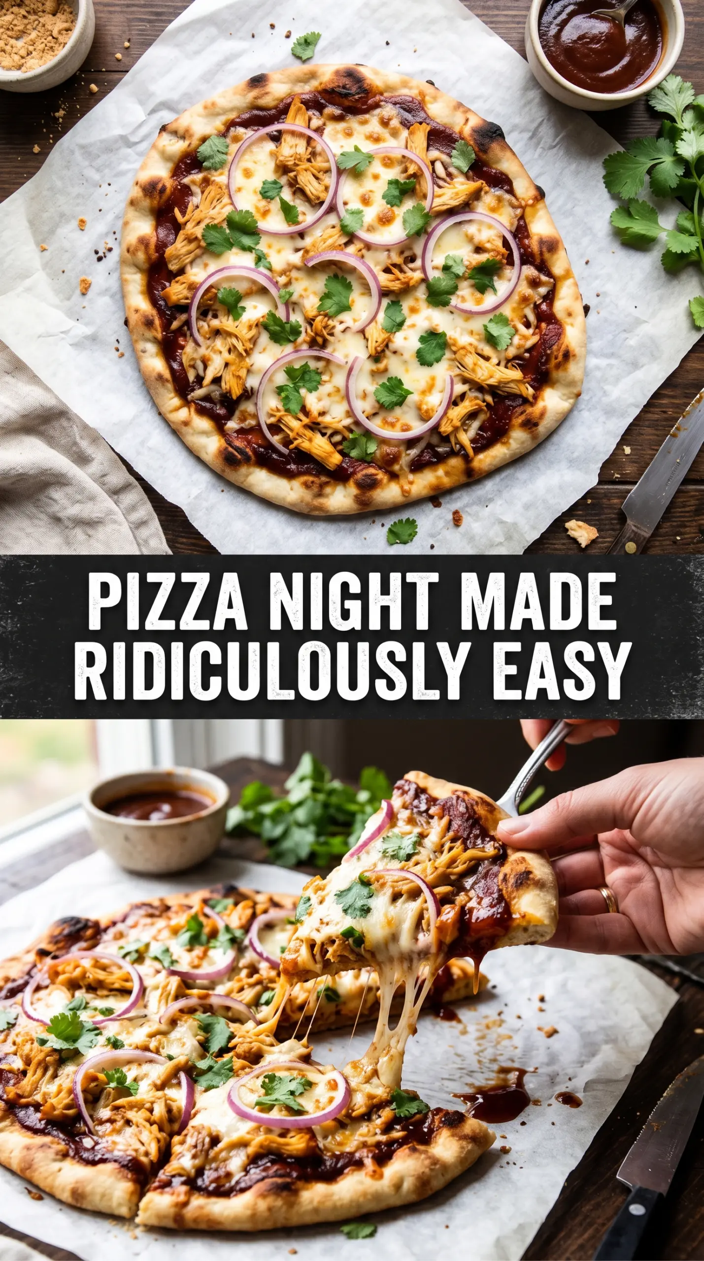 BBQ Chicken Naan Pizzas grilled cheesy cilantro