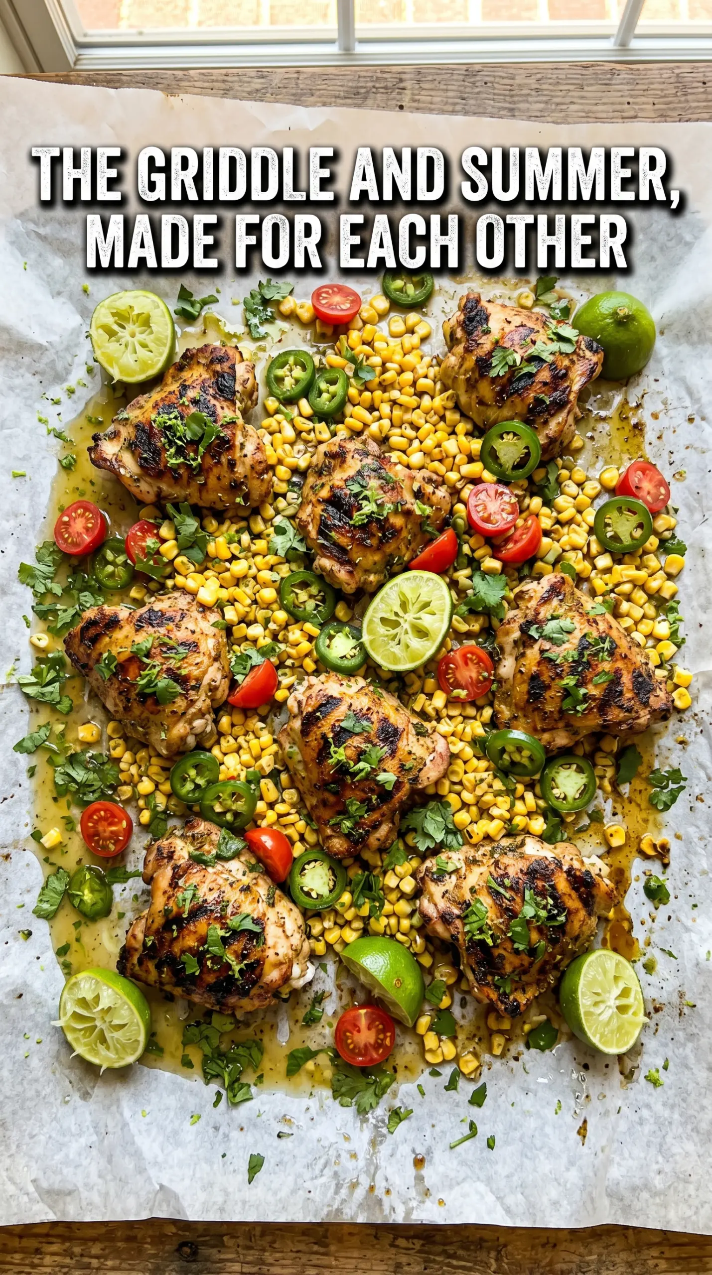 Blackstone Jalapeno Lime Chicken and Corn smoky grilled