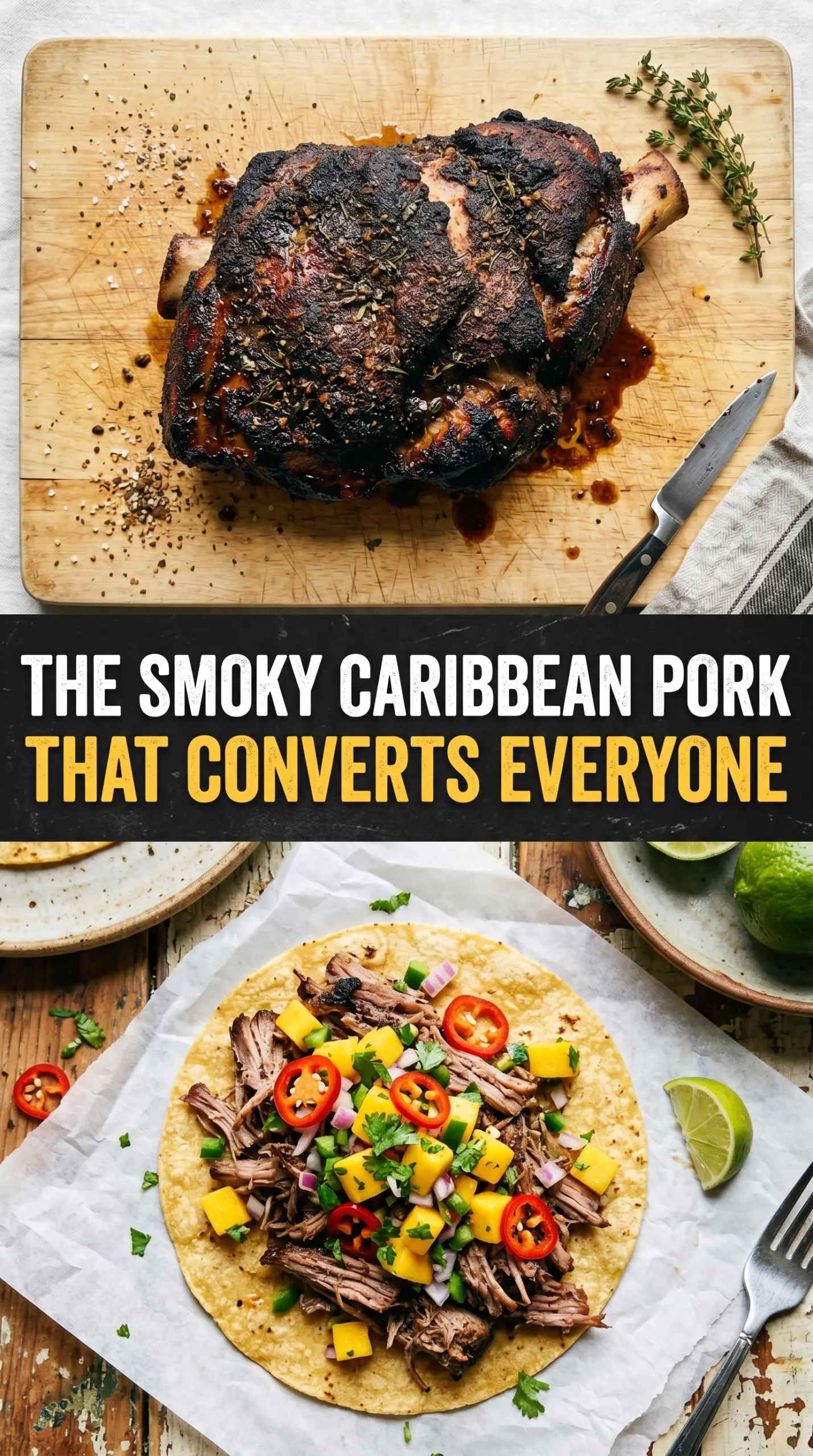 Caribbean Jerk Smoked Pork smoky spicy