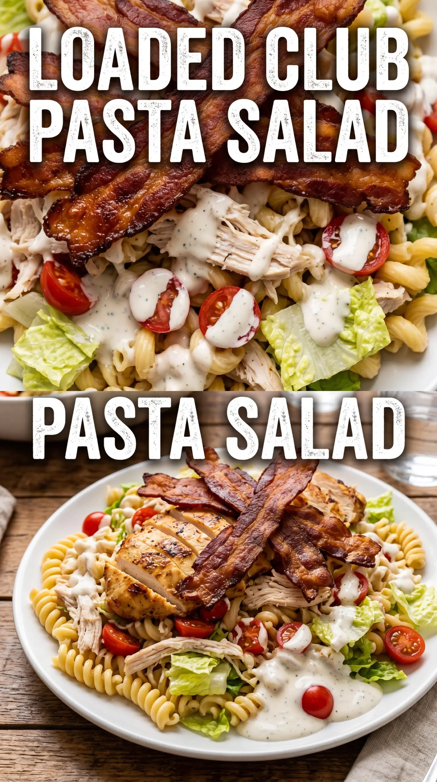 Club Chicken Pasta Salad creamy bacon tomato