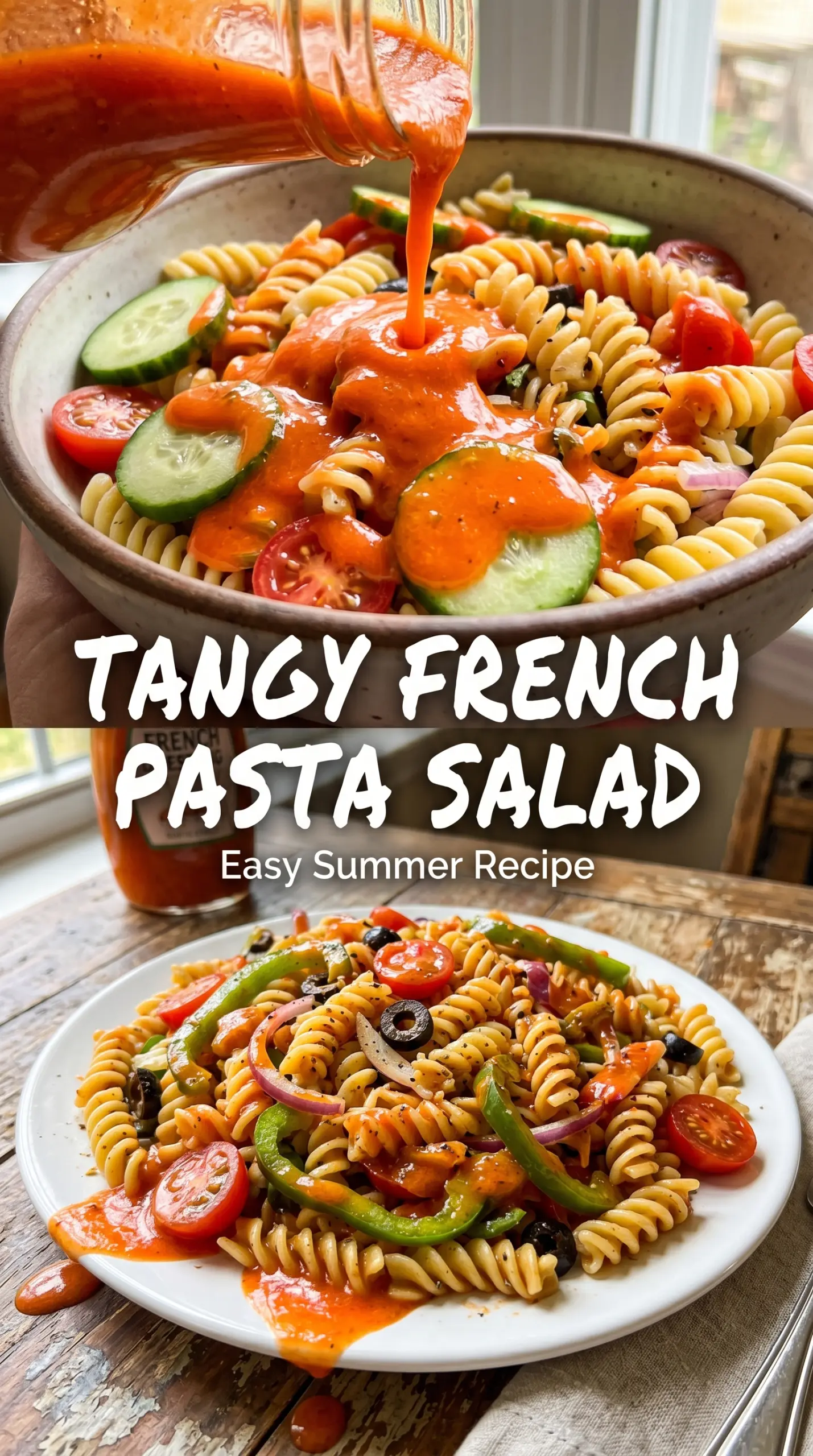 French dressing pasta salad tangy retro