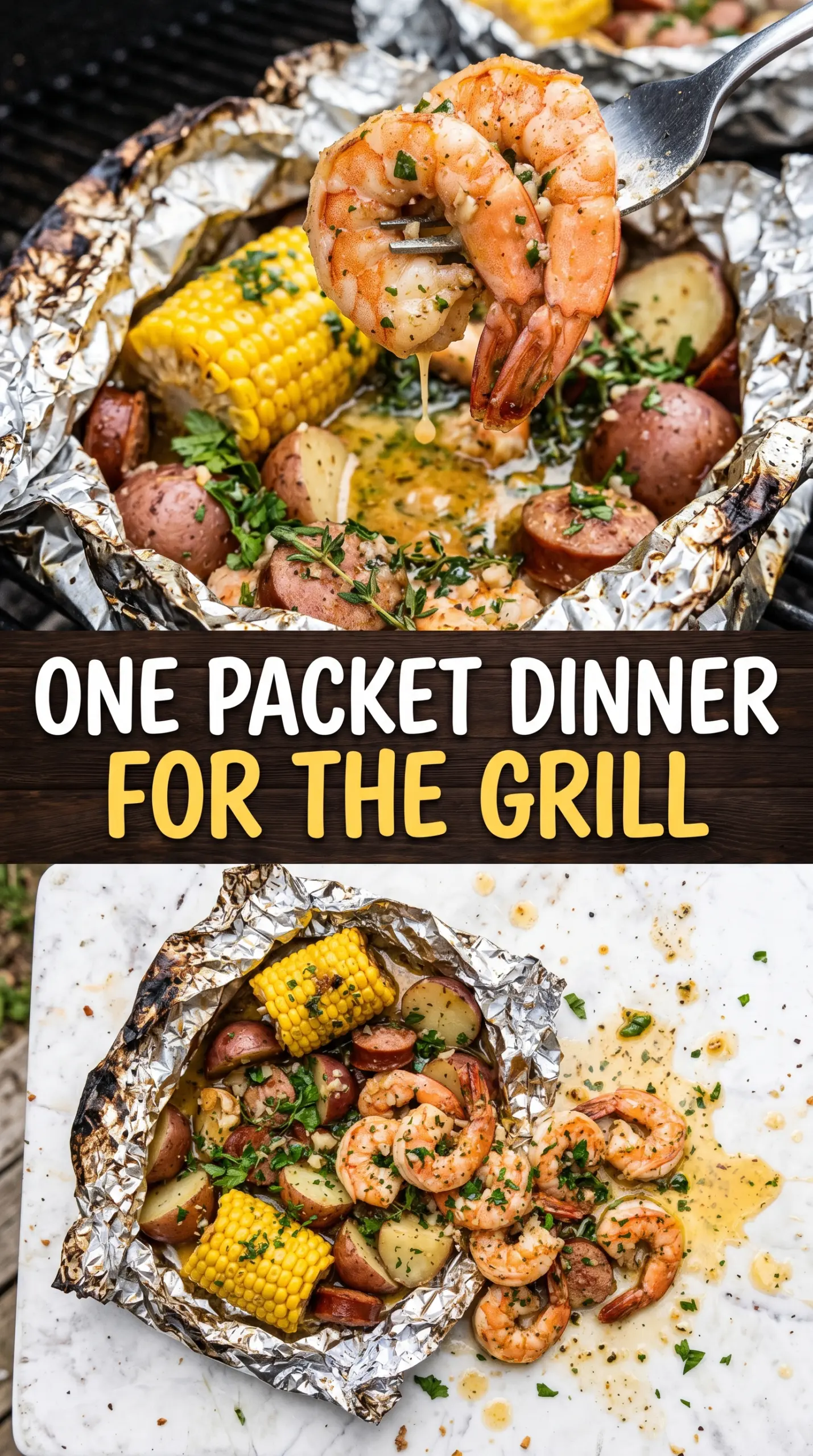 Grilled Shrimp Boil in Foil Packets shrimp boil foil packets