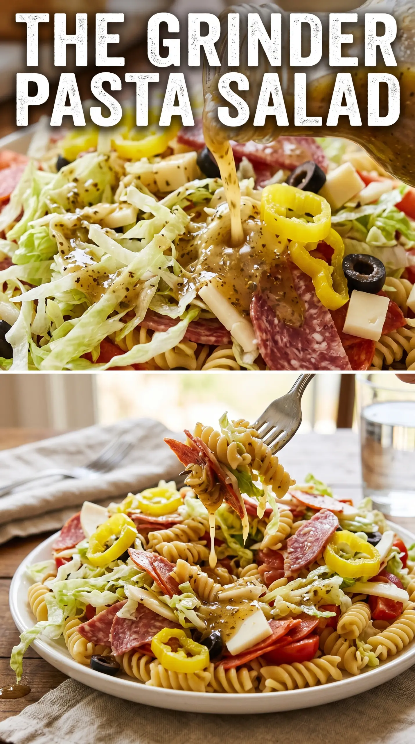 Grinder Pasta Salad Italian sub flavors