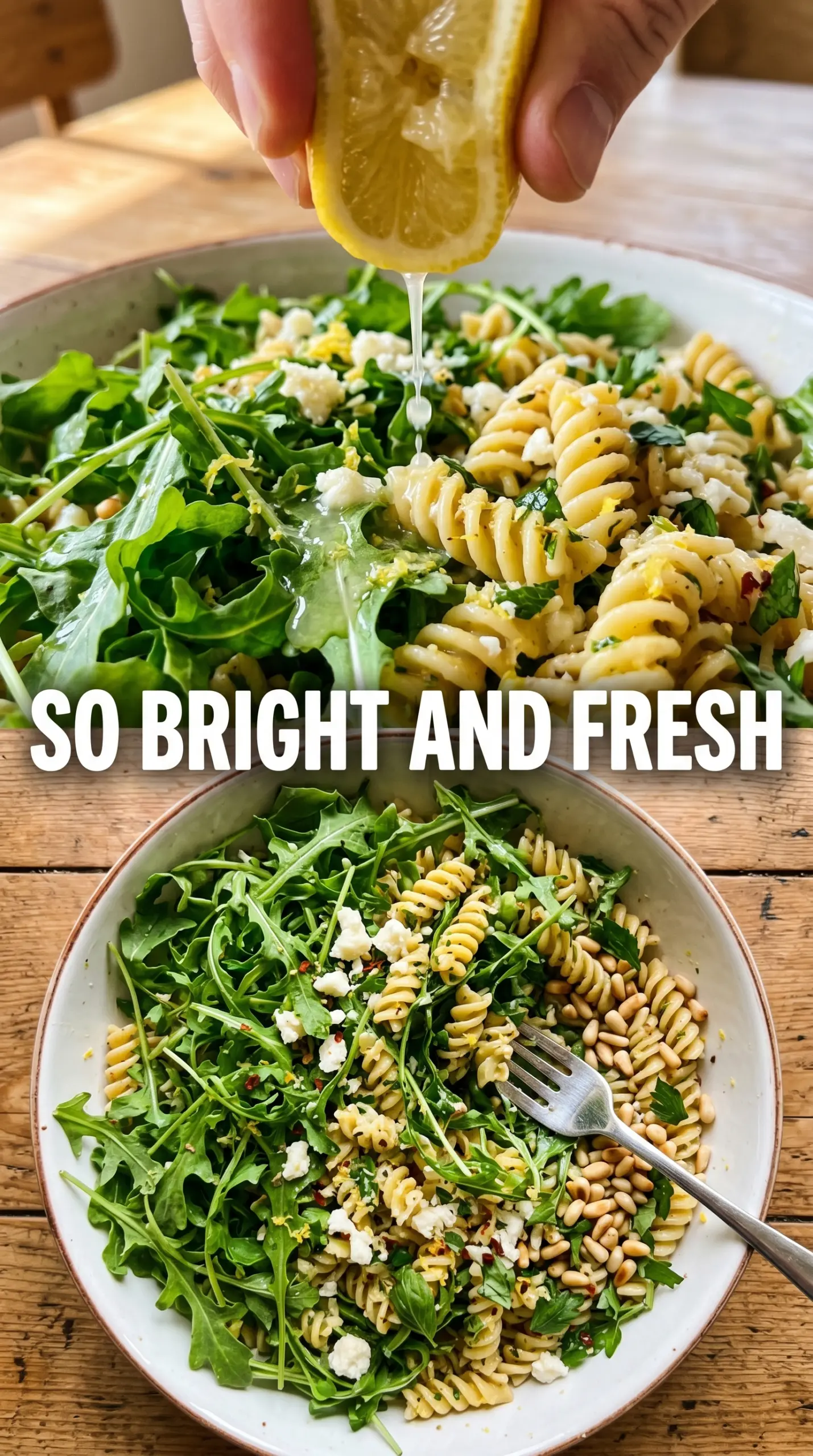 Lemon Arugula Pasta Salad bright citrus greens